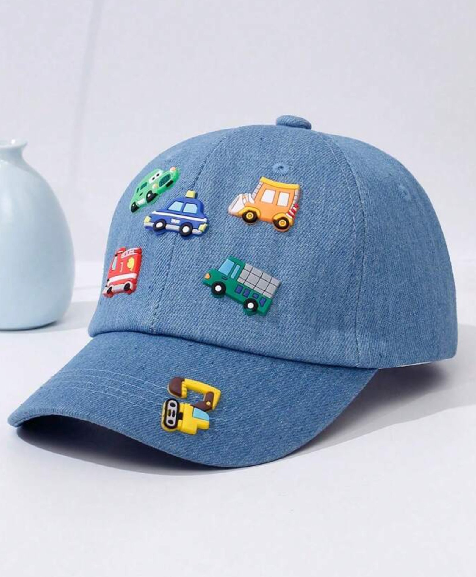 Ziory Cotton Cars Applique Detailed Cap - Blue