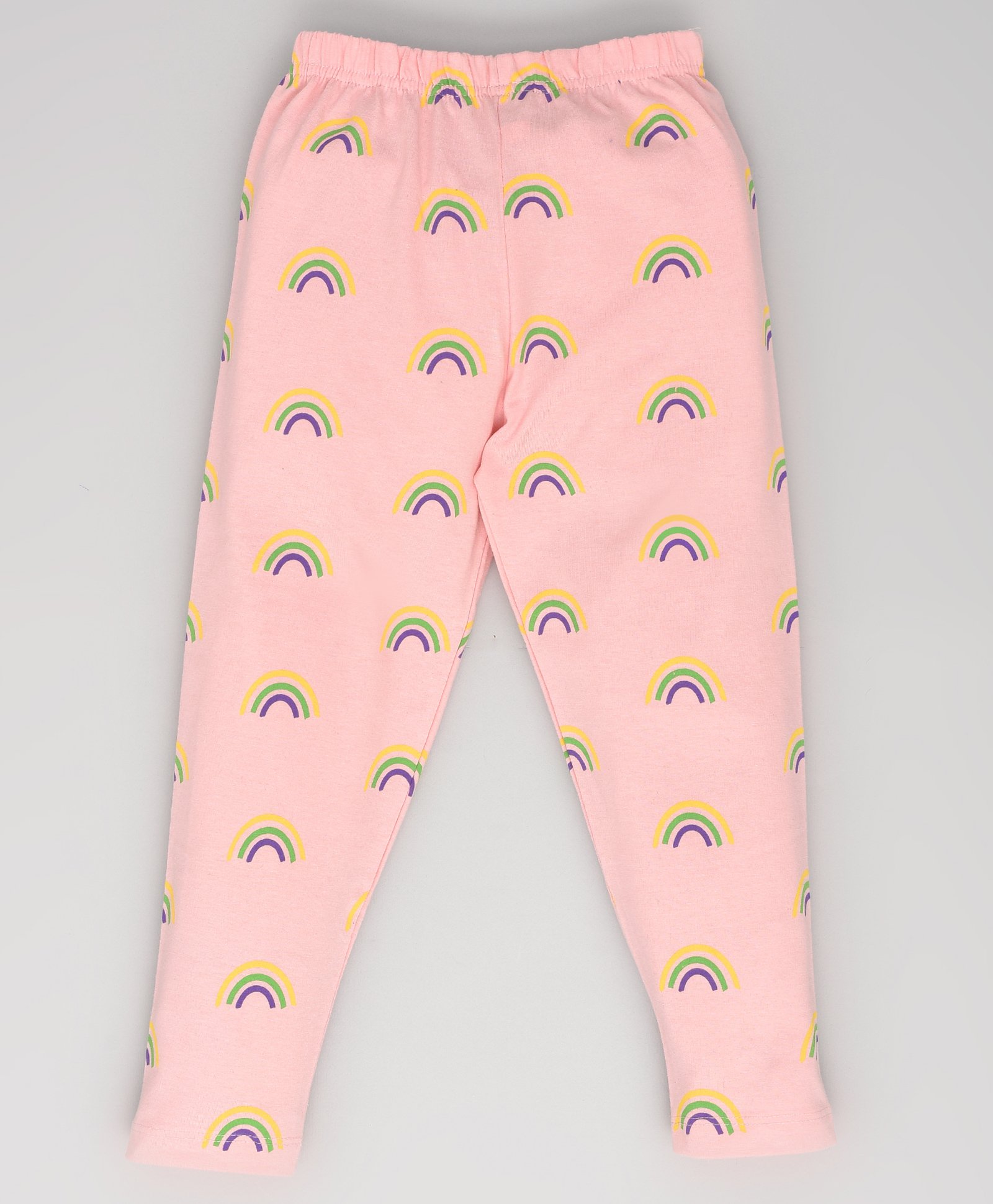 hrit Kiwi Cotton Rainbows Printed Leggings - Pink-picture-34