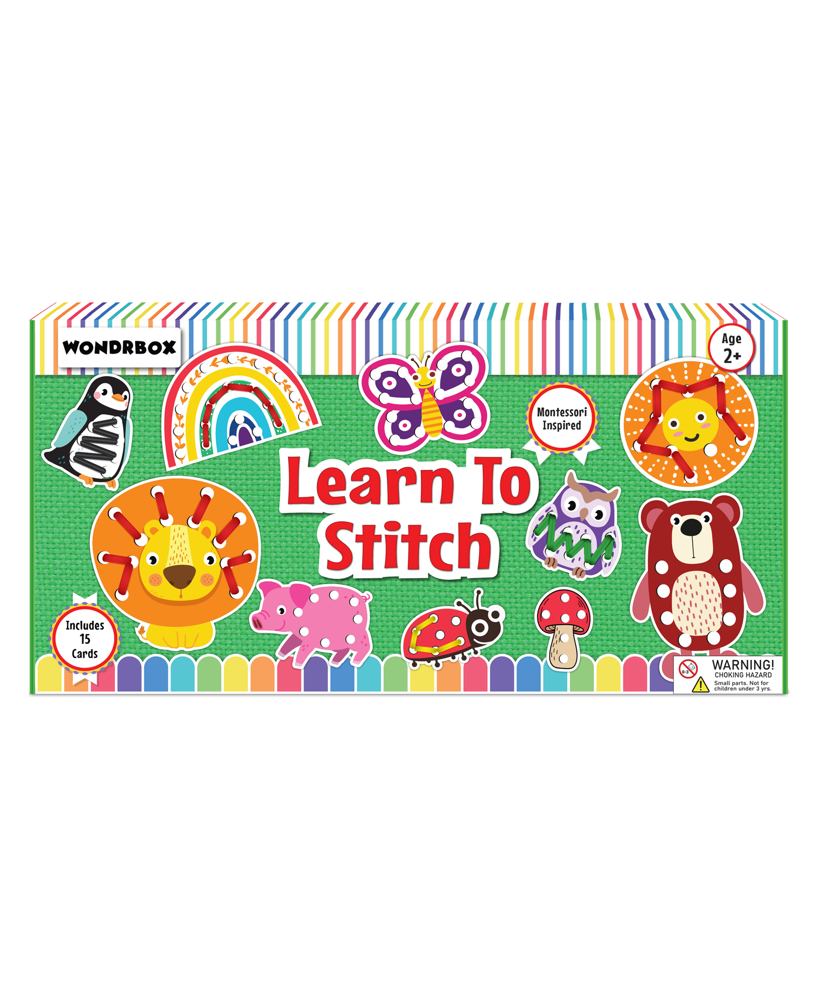 WONDRBOX Learn To Stitch DIY Arts and Crafts Kit for Girls Ages 2 Years-picture-19