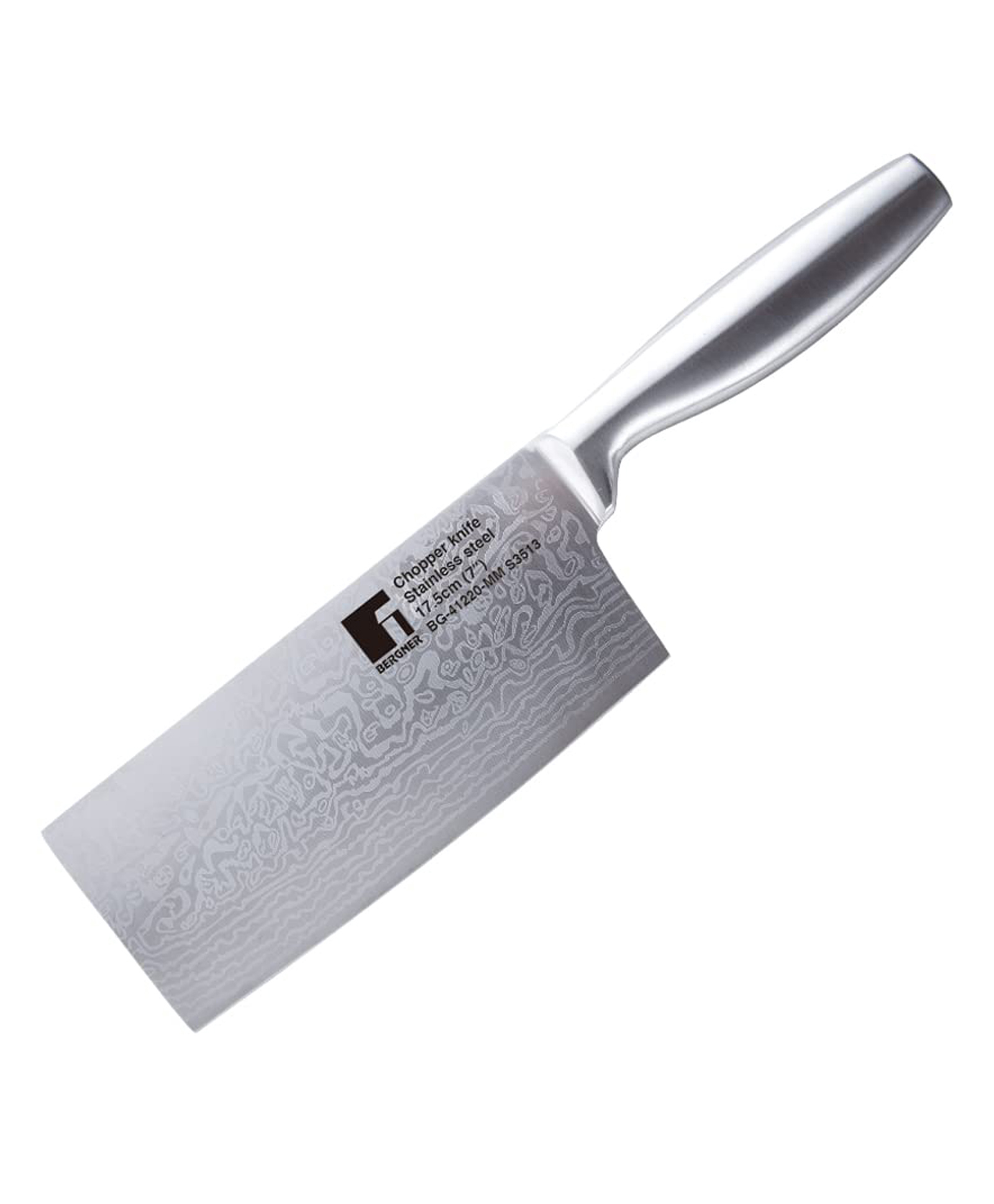 Bergner Argent Stainless Steel 17.5cm (7") Chopper Knife for Kitchen - Silver-picture-10