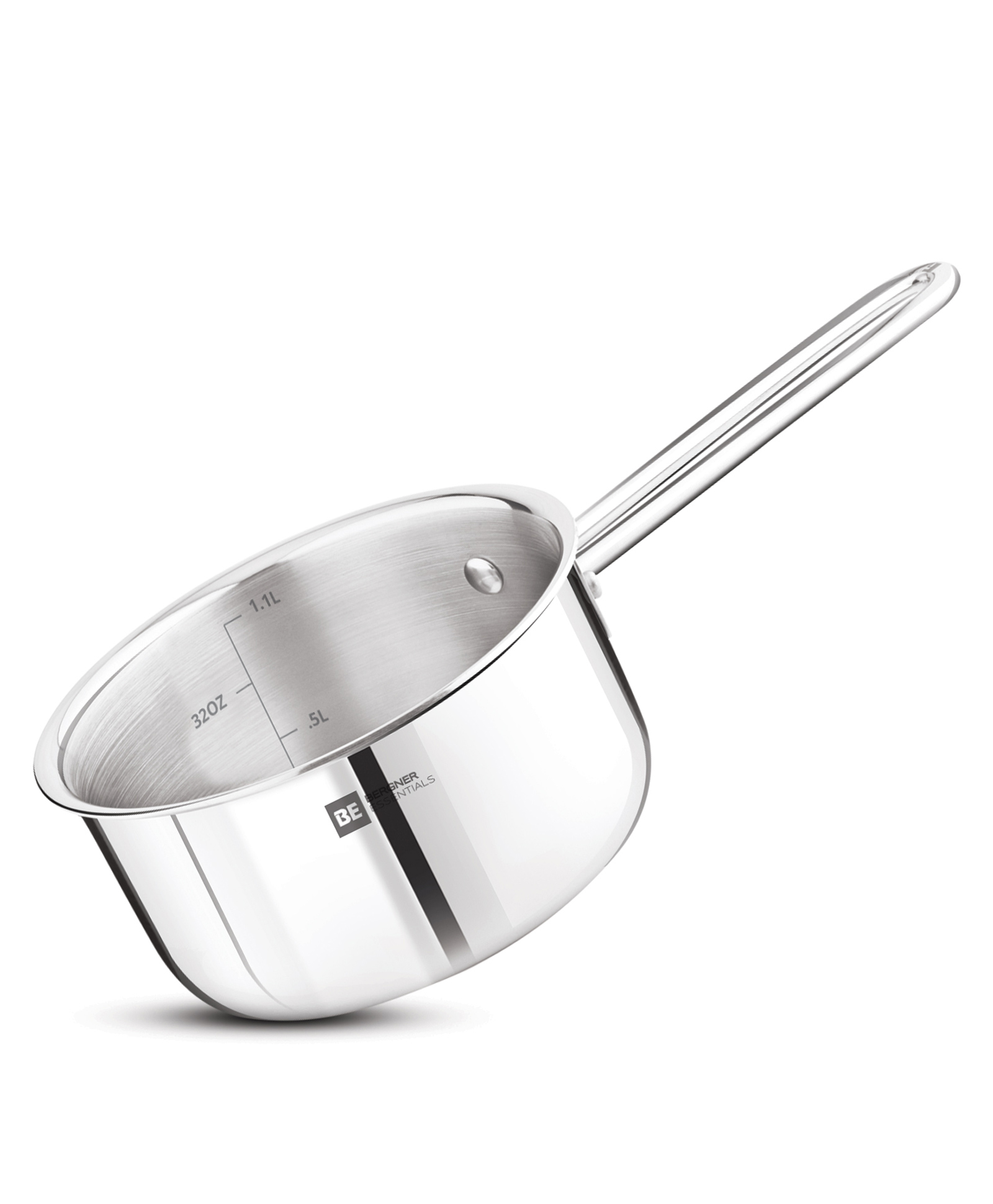 Bergner BE Essentials Triply Stainless Steel 14cm / 1.1 L Teapan - Full Induction Bottom-picture-30