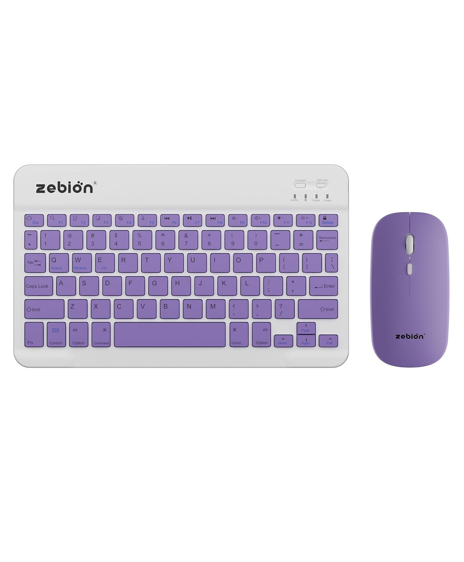zebion G2800 Wireless Keyboard & Mouse Combo- White&Purple-image-32