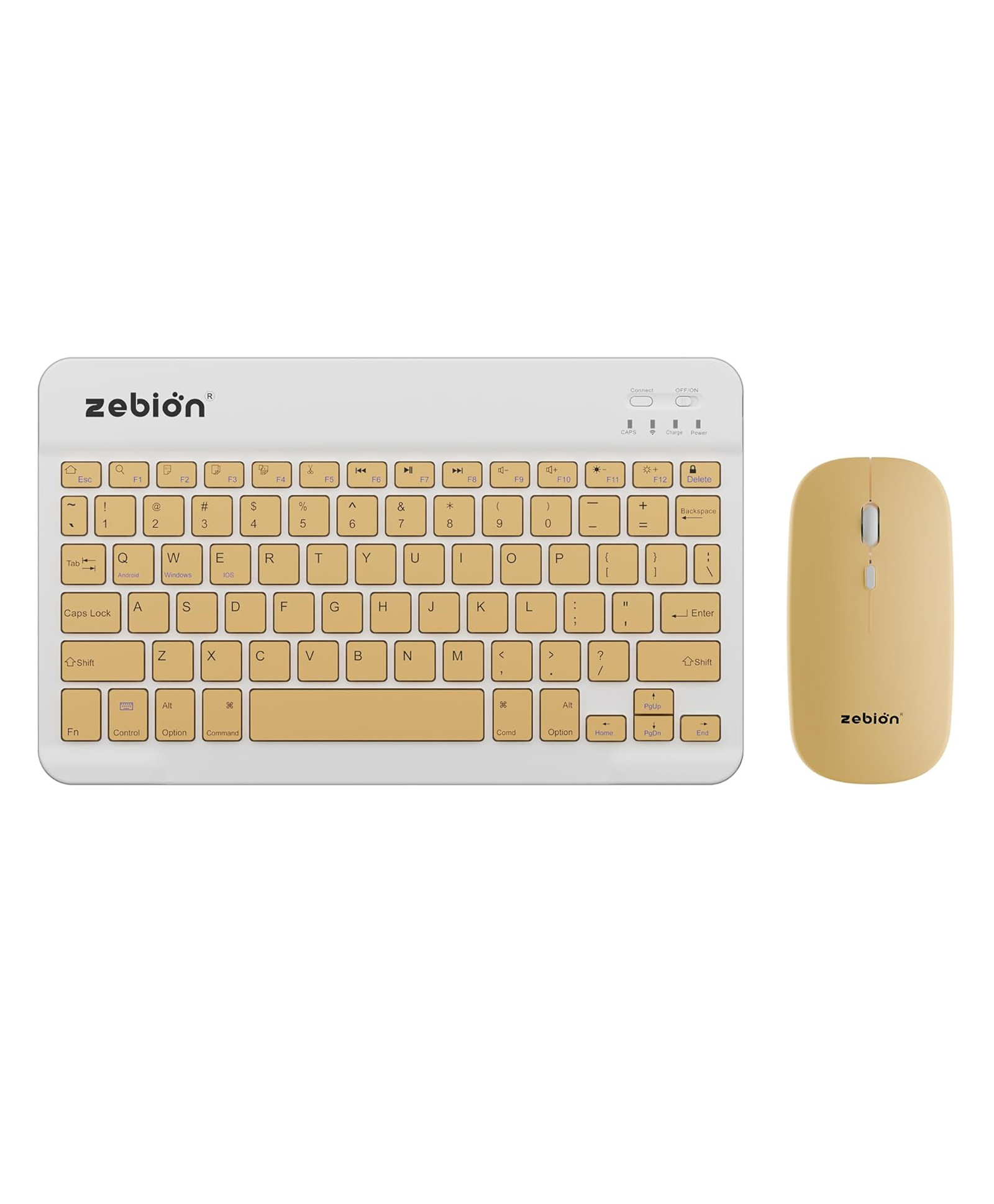zebion G2800 Wireless Keyboard & Mouse Combo- White&Yellow-image-33