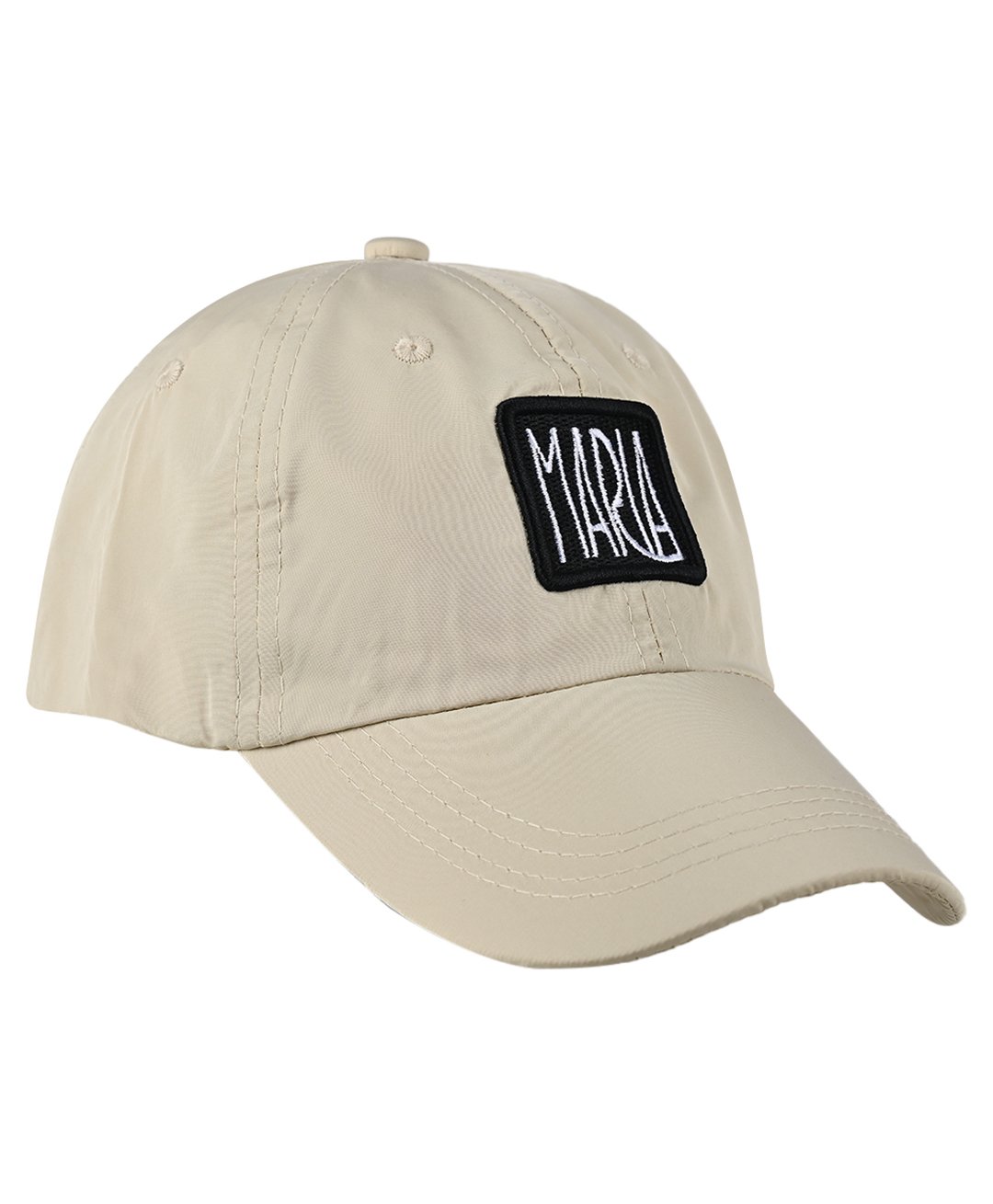 Kid-O-World Maria Text Patch Detailed Cap - Beige-image-5