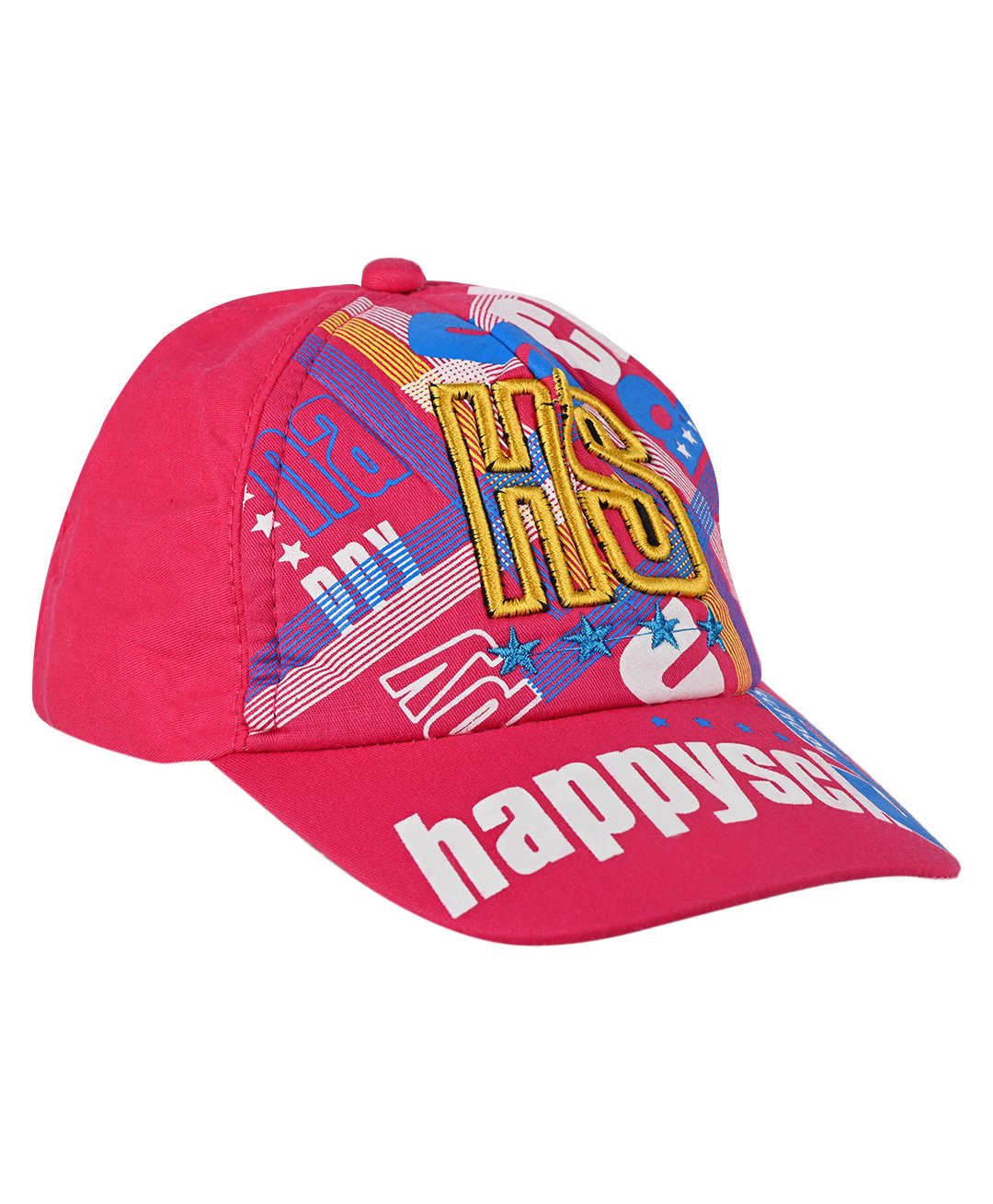 Kid-O-World Cotton Happy Text Designed Cap - Red-picture-18