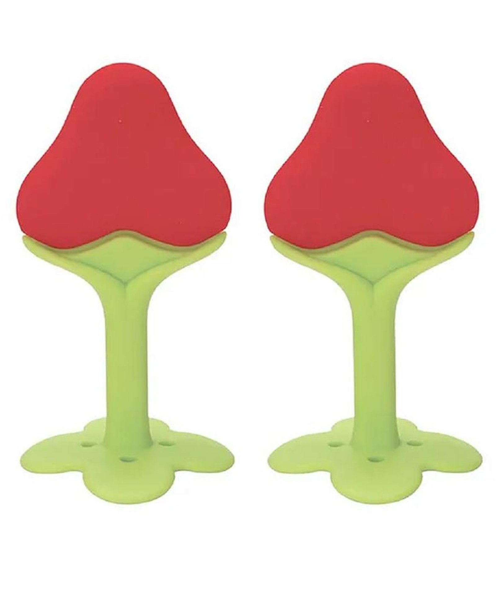 numum Fruit Shape Teether Pack of 2 Red -( Color May vary)( Color and design may vary)-image-38