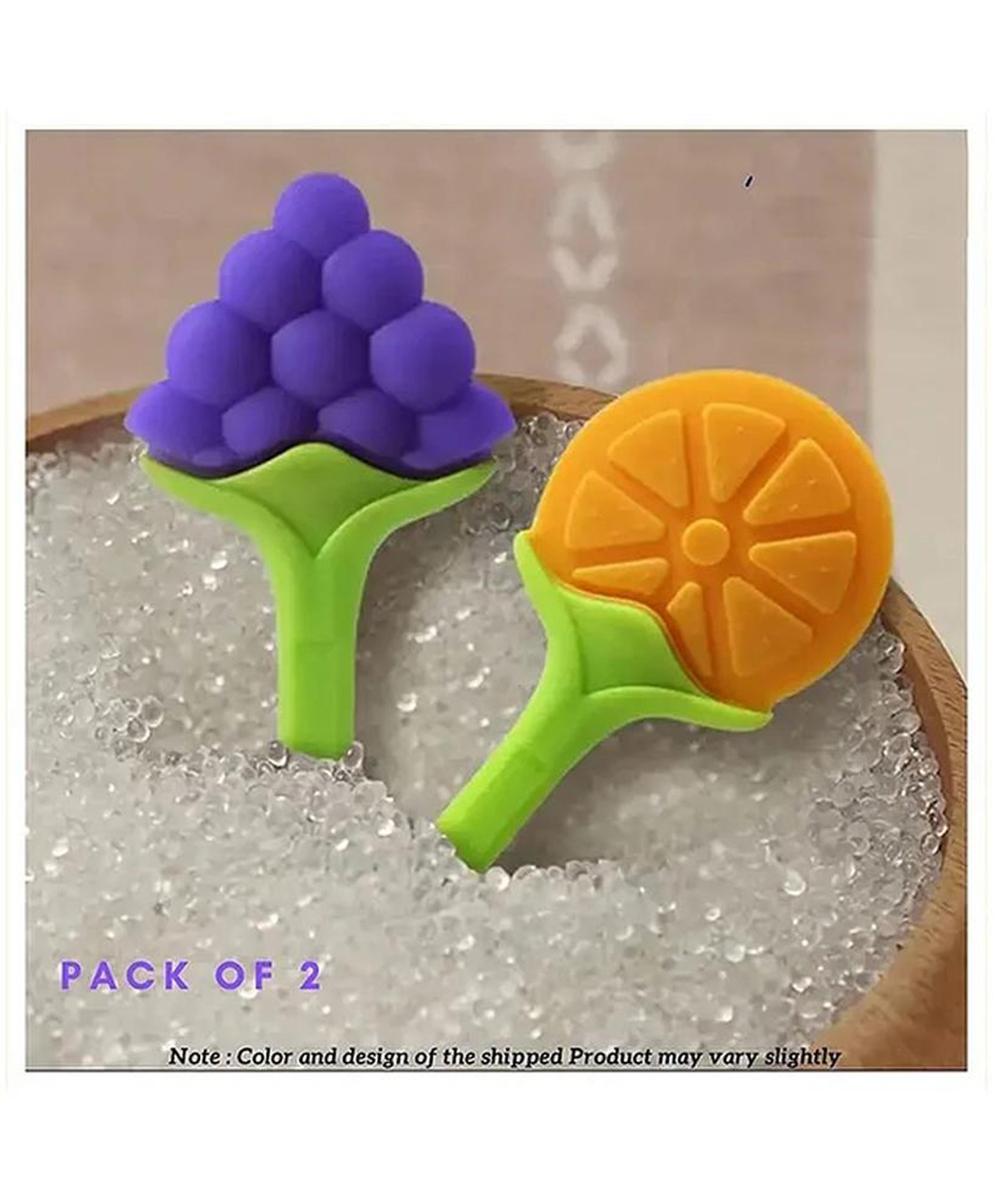numum Silicone BPA Free Natural Organic Freezer Safe Teethers Soft & Textured Pack of 2 - (Blue Fruit teether and Yellow fruit teether)( Color and design may vary)-image-15