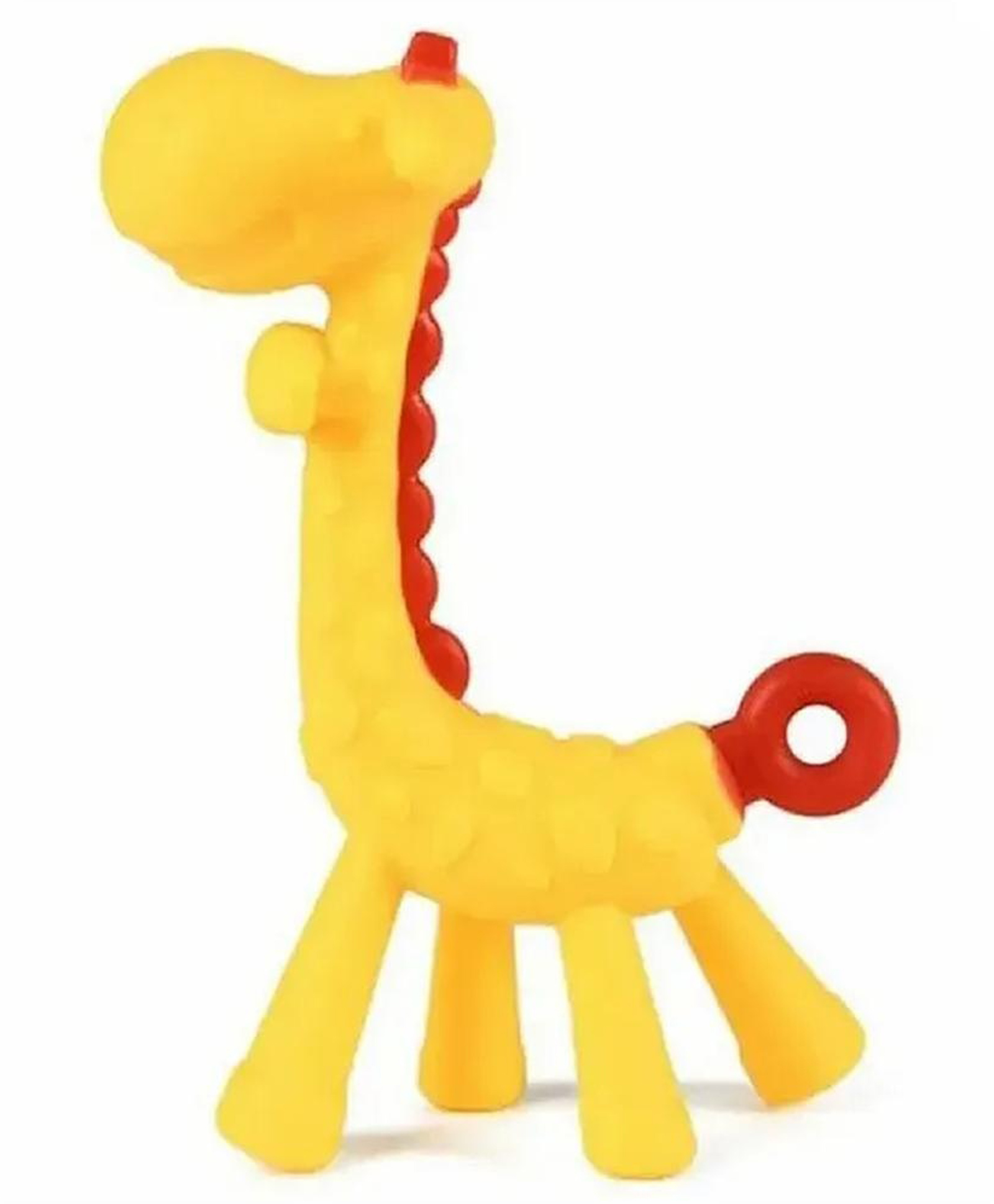 Numum BPA Free Flexible - Soft Silicone Giraffe Shape Teether- Multicolor ( color and design may vary)-picture-23