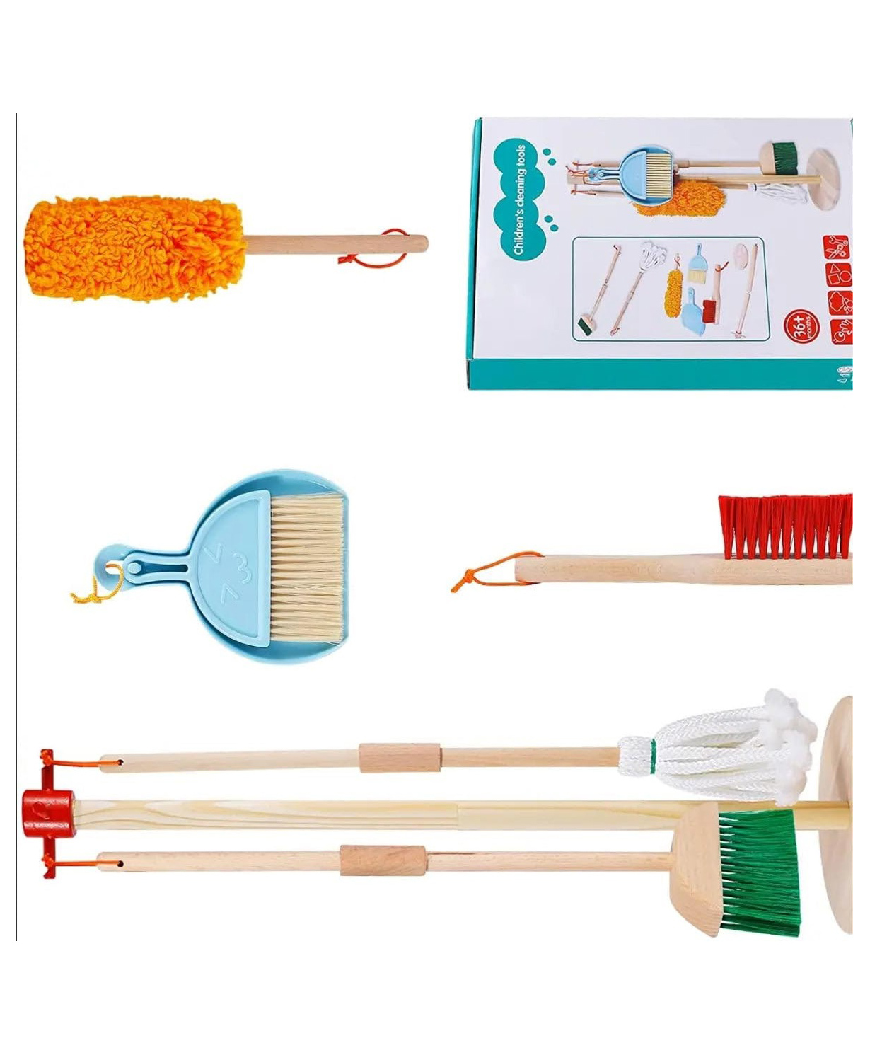 Eduspark Montessori Wooden Multicolor Cleaning Stand Wooden Educational Learning Toys-image-18