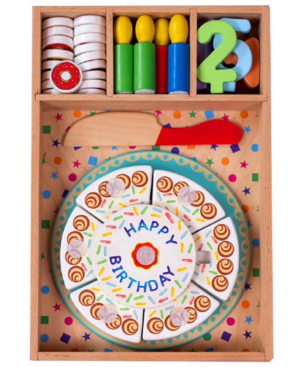 Eduspark My Little Birthday Cake Toy Wooden kids Pretend Play Set - Multicolor-image-30