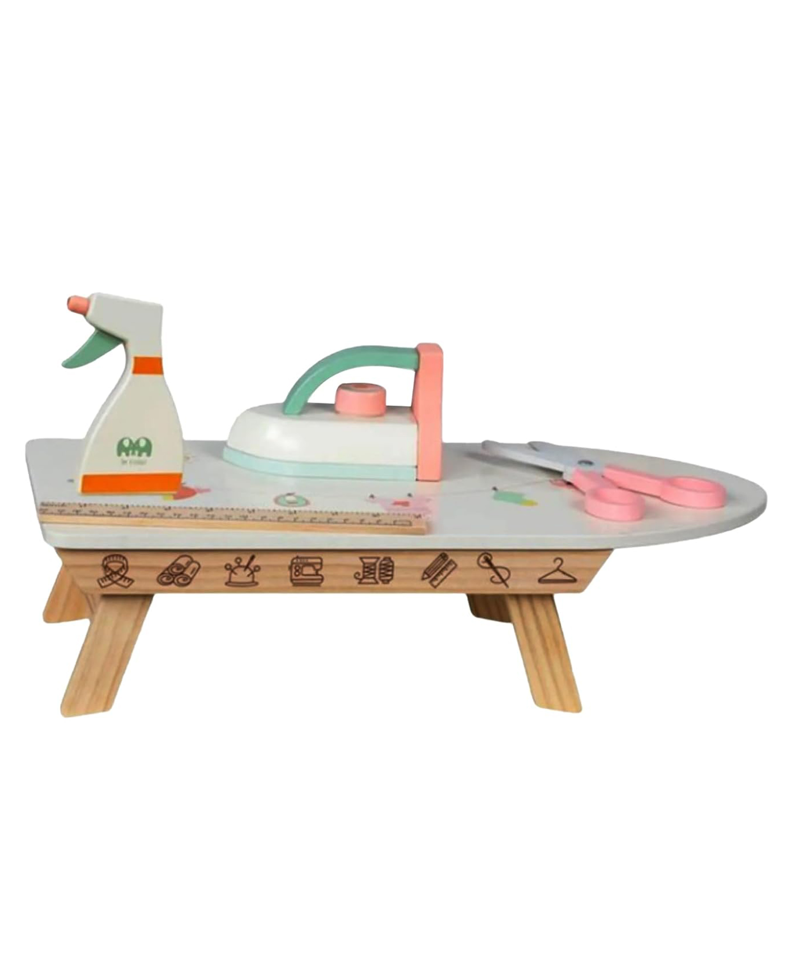 Eduspark Wooden Ironing Board Toy for Kids Wooden kids Pretend Play Set - Multicolor-image-15