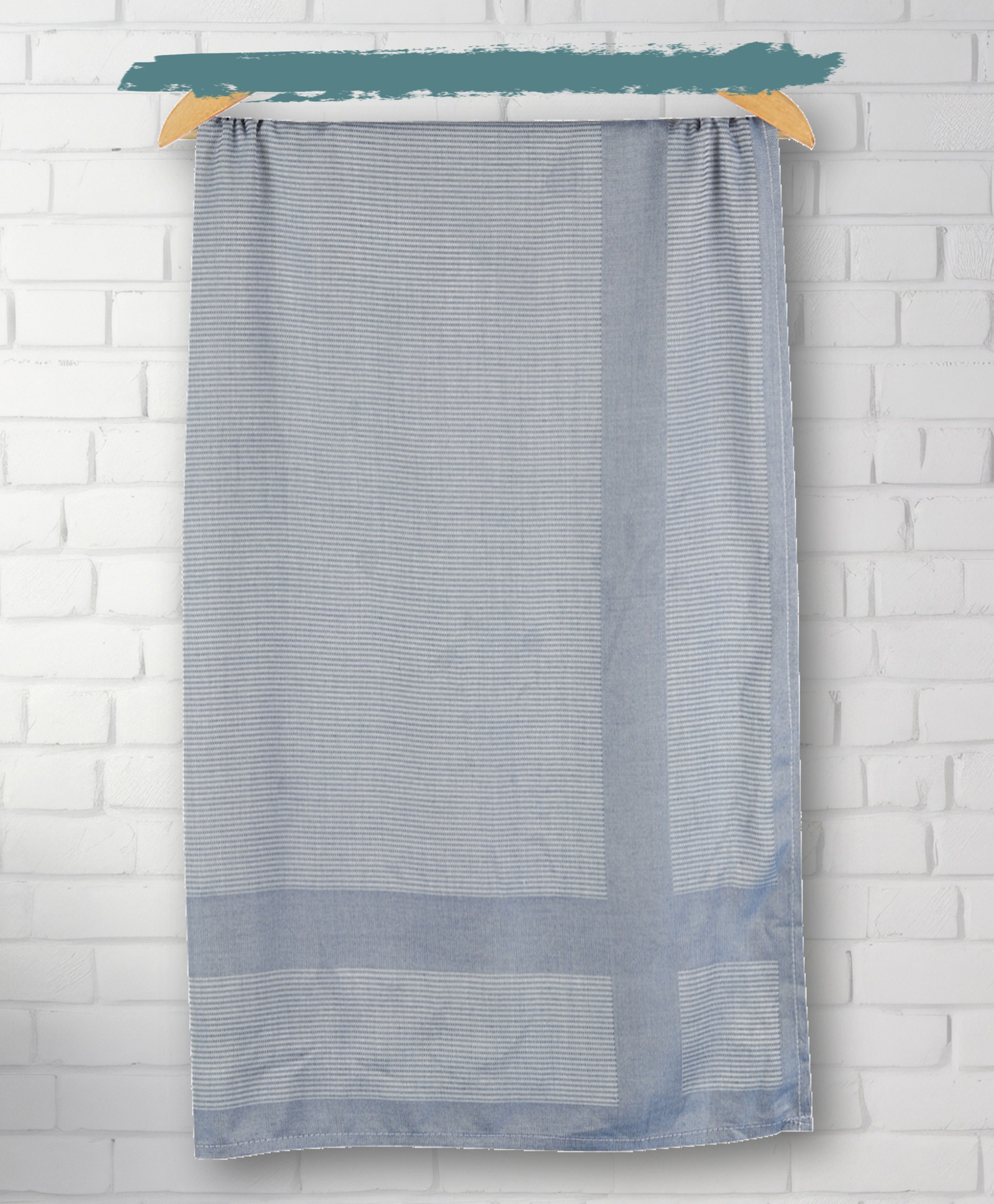 Zahya 100% Pure Bamboo Bath Towel Large Size 66x33 inches | High Absorbency & Quick Dry | Pin Stripe | Denim Blue-image-31