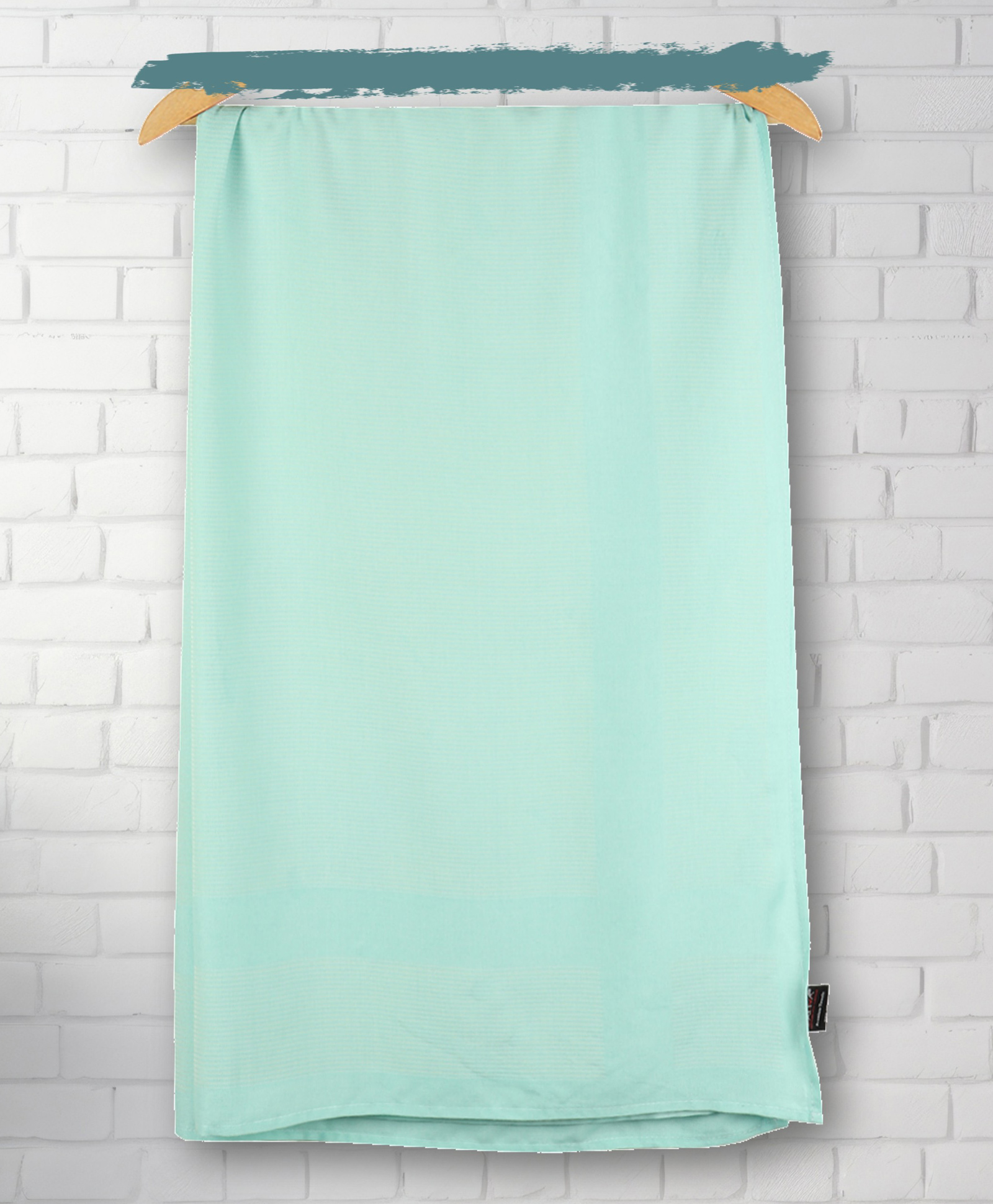 Zahya 100% Pure Bamboo Bath Towel Large Size 66x33 inches High Absorbency & Quick Dry Pin Stripe | Opal Green-image-25