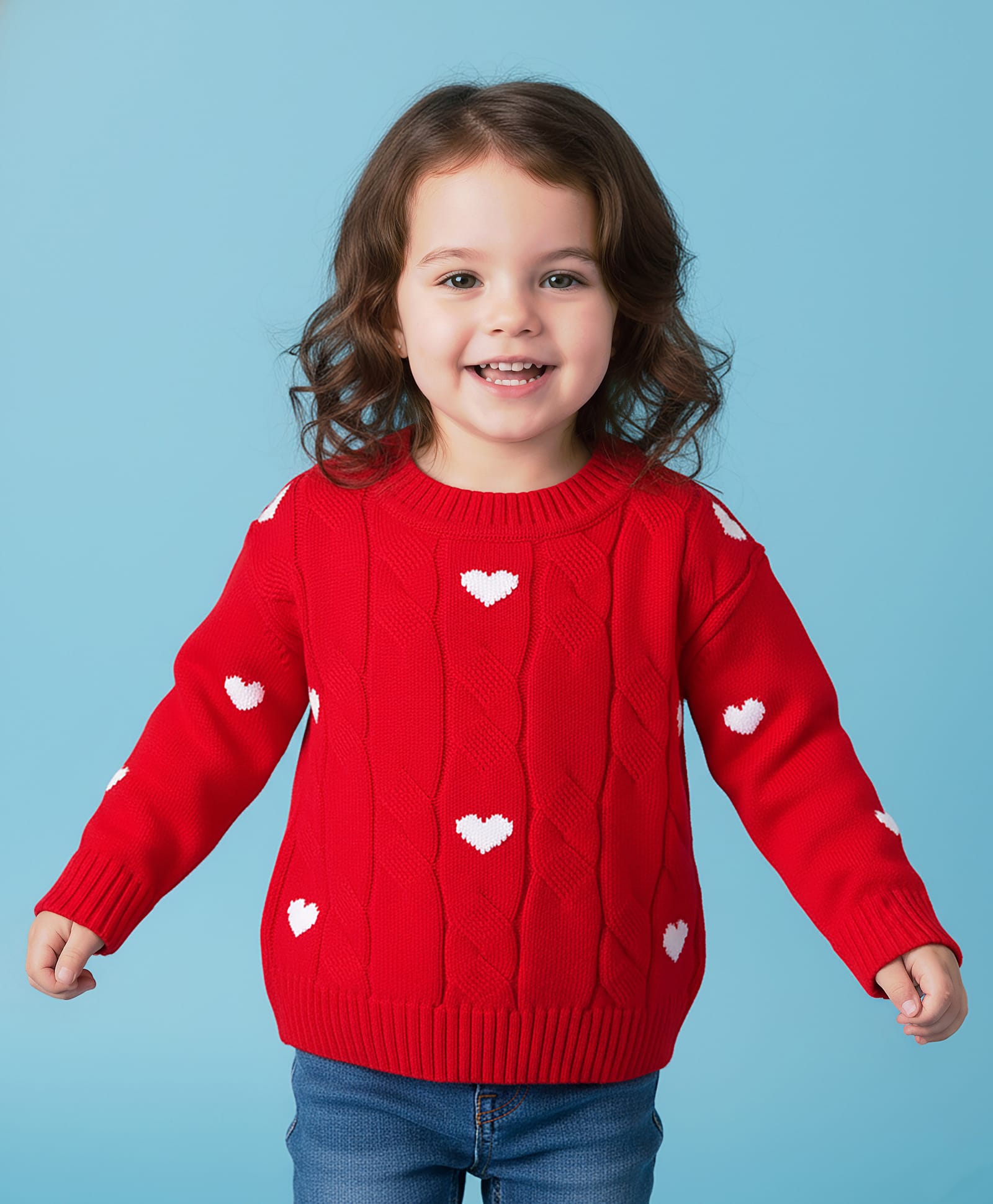 Mark & Mia Viscose Full Sleeves Pullover Sweater With Cable Knit Design - Red-picture-24