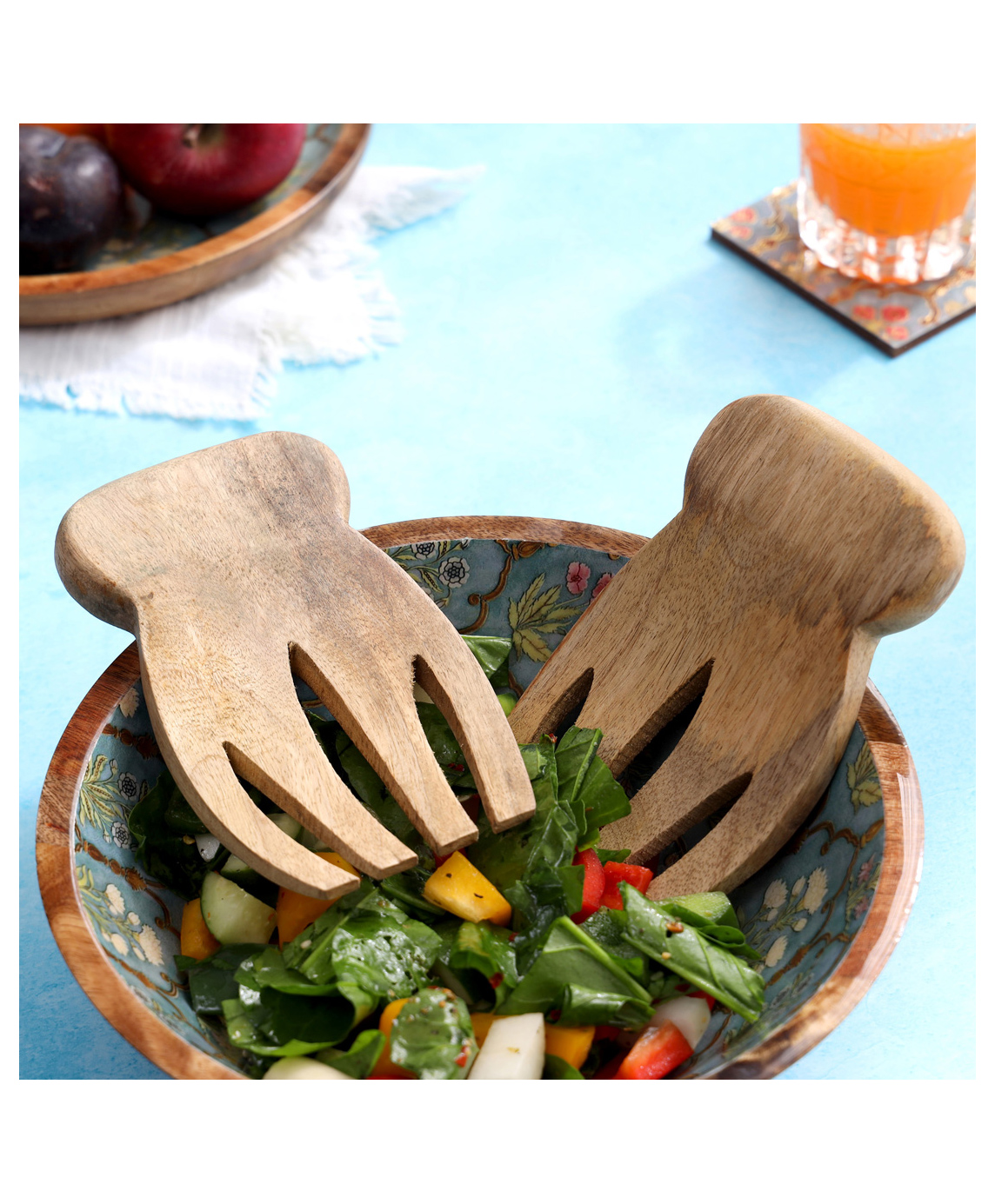 DULI Set of 2 Wooden Salad Servers for Stylish Serving-picture-16
