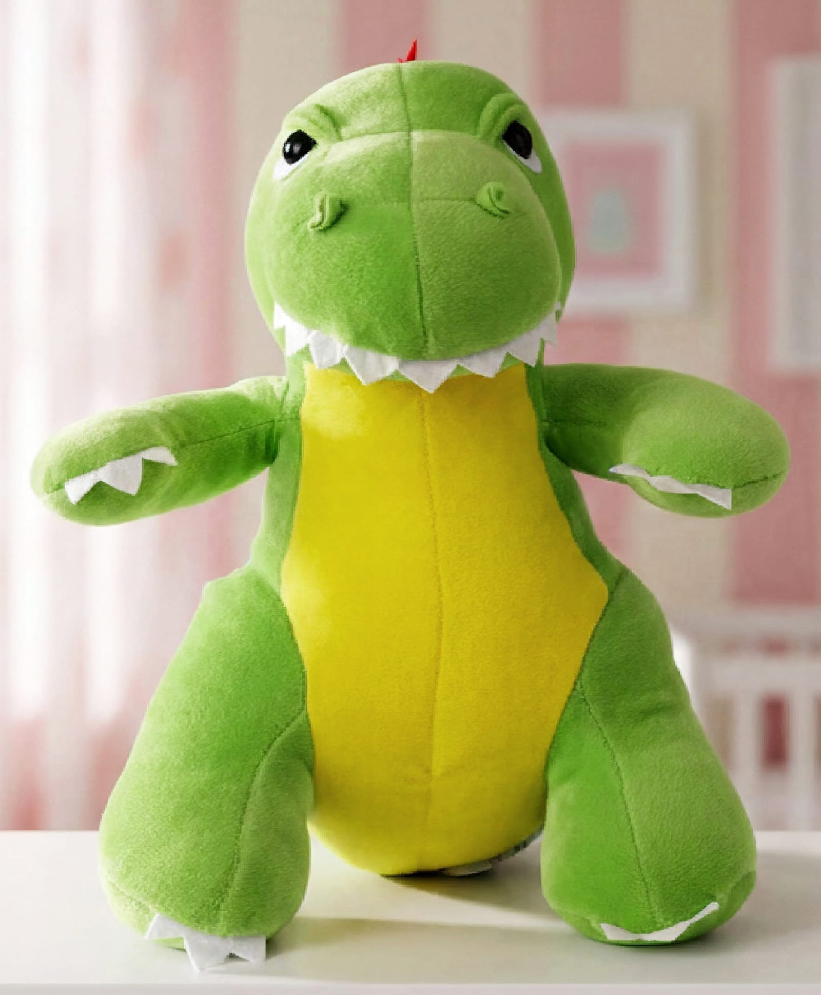 Play Nation Stuffed Soft Toy Dinosaur Plush Green - Height 30 cm