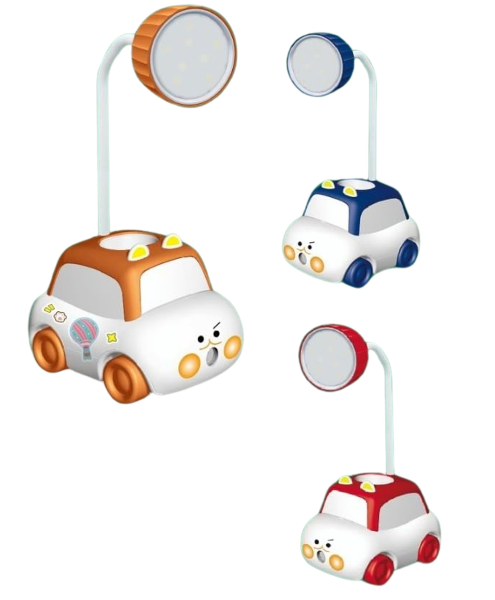 YAMAMA Study Lamp For Kids Cartoon Animal Car Rechargeable Desk Table Lamp 3 In 1 Study Desk LED Lamp With Sharpener And Pen Holder Electric Table Lamp Adjustable Study Desk Lamp For Study Room Home Office - (Pack of 1 - Design And Color May Vary)-picture-17