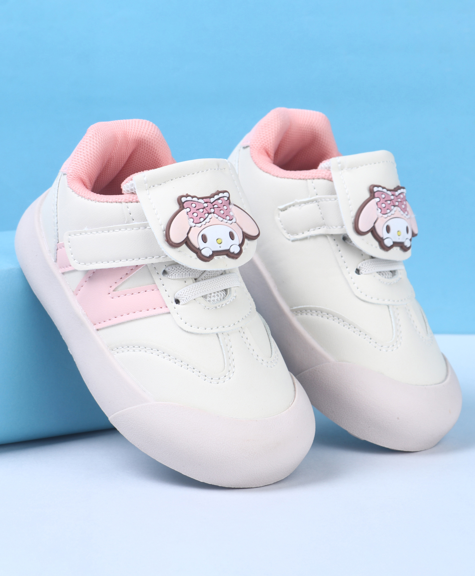 Babyoye Velcro Closure Casual Sneakers with Puppy Applique - Pink-picture-15