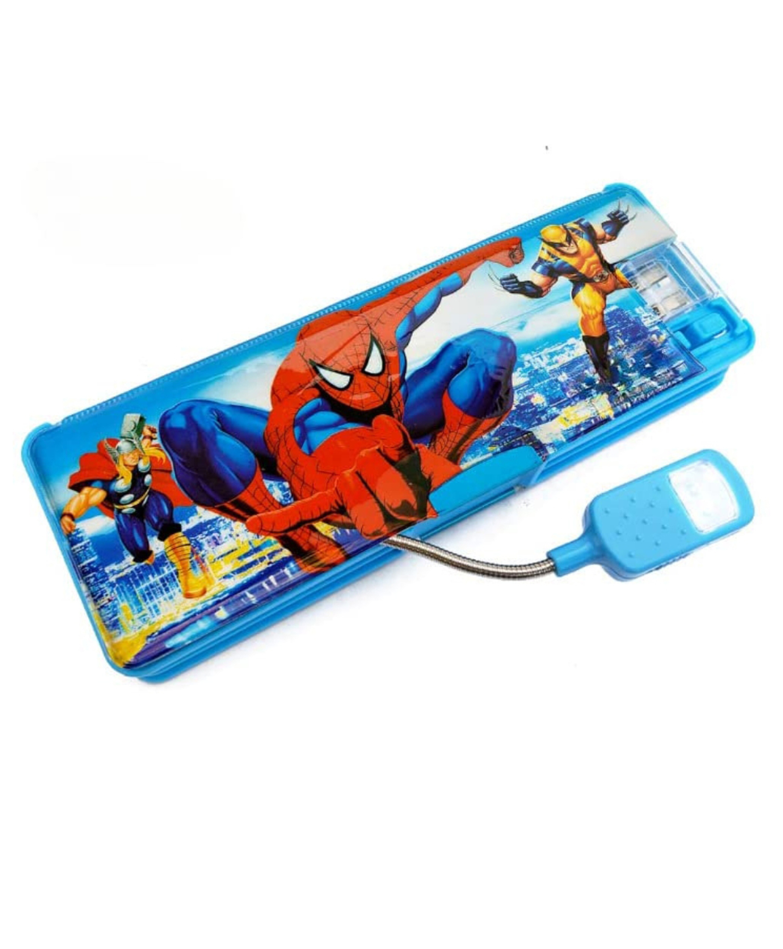 Paper Moon Multipurpose Magnetic Pencil Box With Led Lamp Light & 2 Side Compartment For Boys For School, 1pc - Print May Vary-image-32