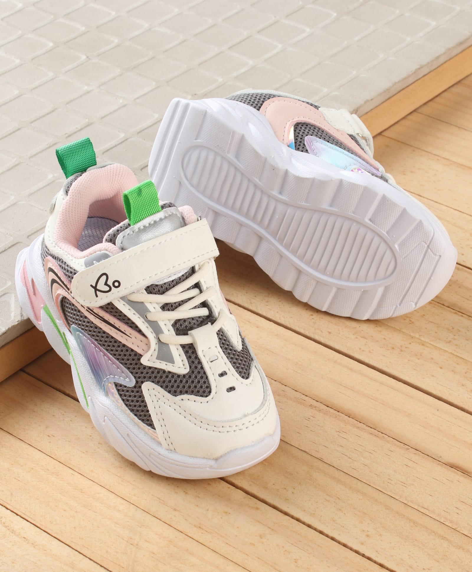 Babyoye Velcro Closure Sneaker Shoes - Pink-picture-19