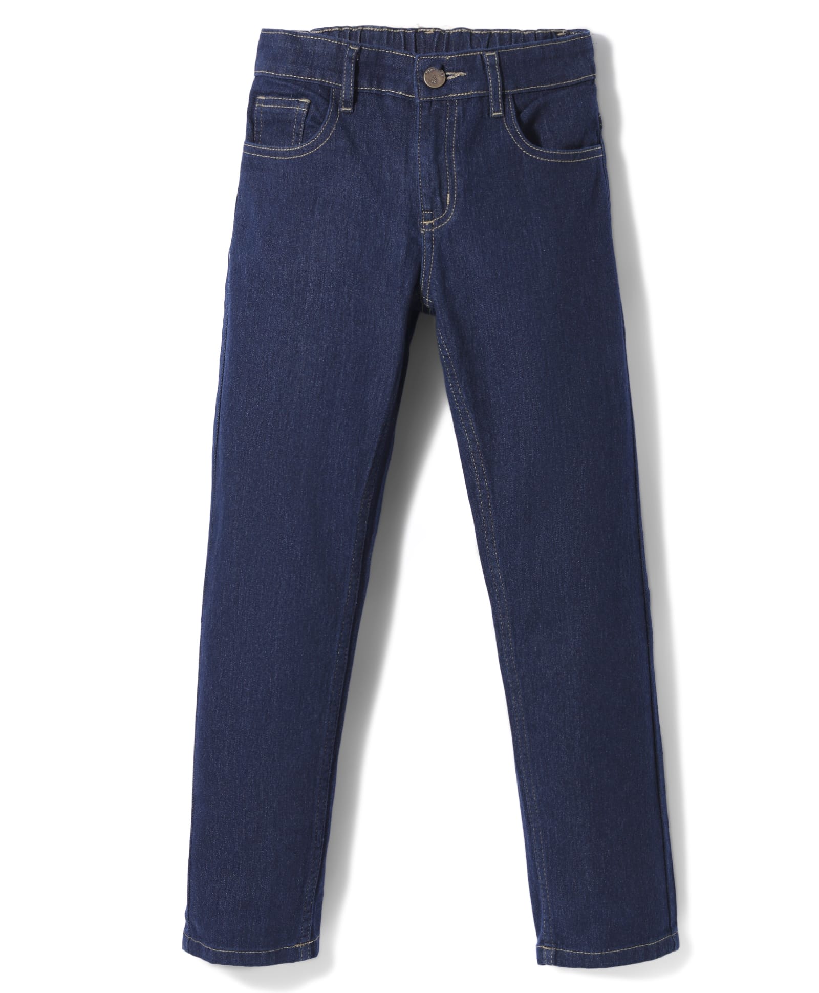 Pine Kids Denim Woven Full Length Solid Colour Jeans - Navy Blue-image-46