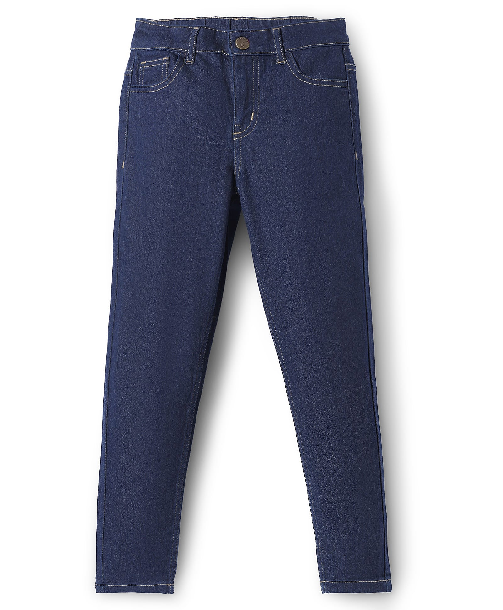 Pine Kids Denim Woven Full Length Washed Jeans - Navy Blue-picture-30