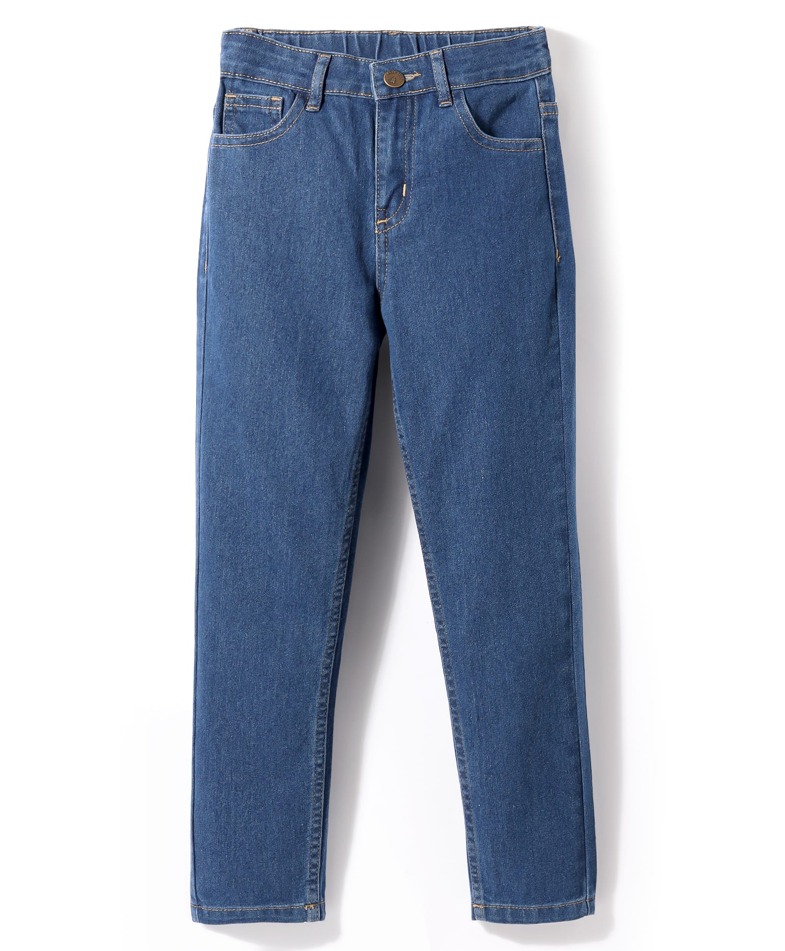 Pine Kids Denim Woven Full Length Washed Jeans -Blue-picture-19