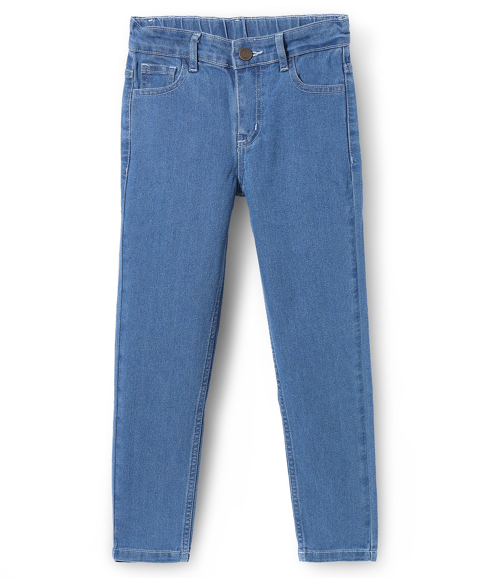 Pine Kids Denim Woven Full Length Washed Jeans - Light Blue-picture-17