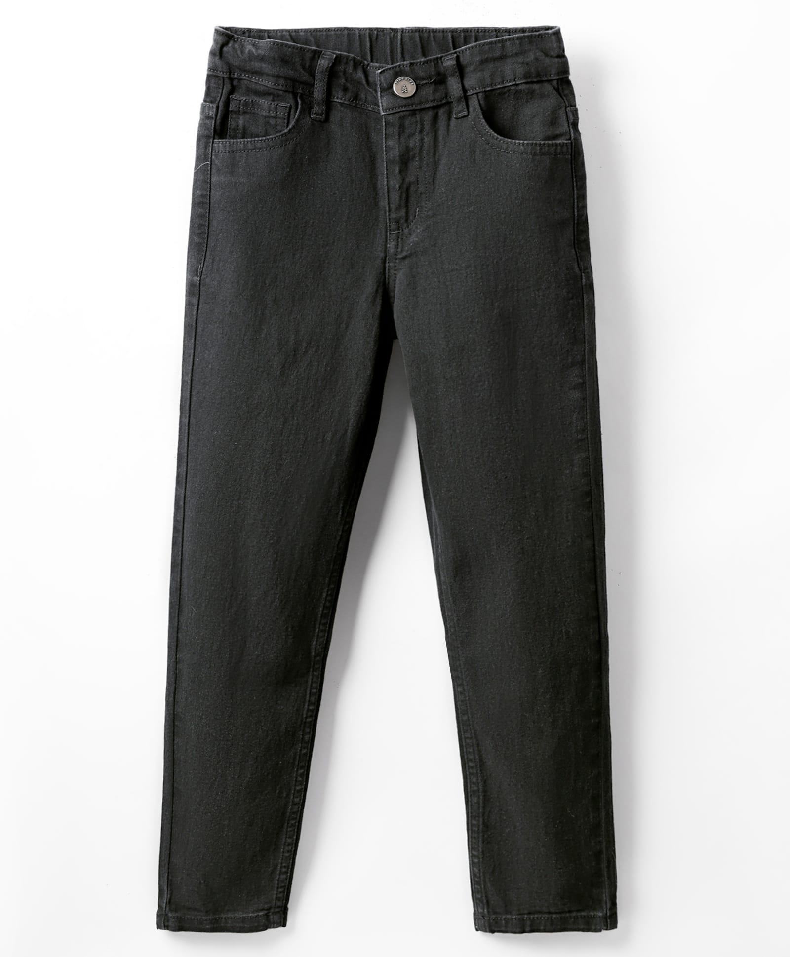 Pine Kids Denim Woven Full Length Washed Jeans - Black-picture-16