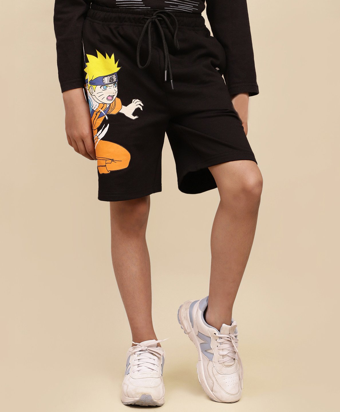 Kidsville Naruto Featuring Character Printed Shorts - Black-picture-11