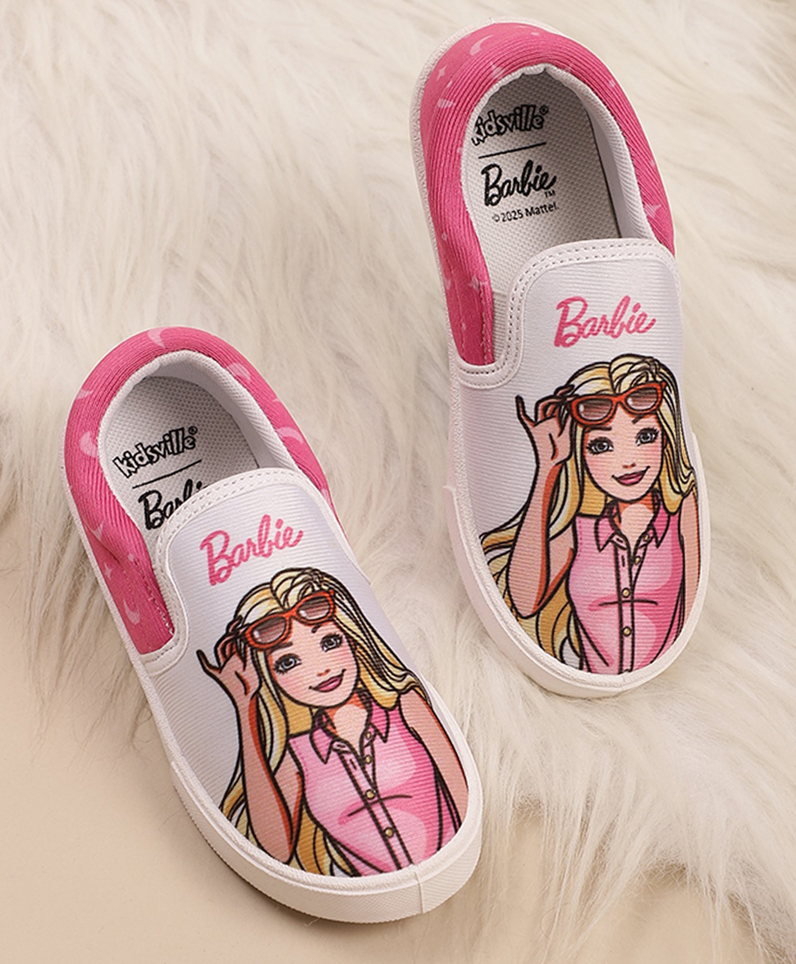 Kidsville Mattel Featuring Barbie Designed Shoes - White & Pink-picture-31