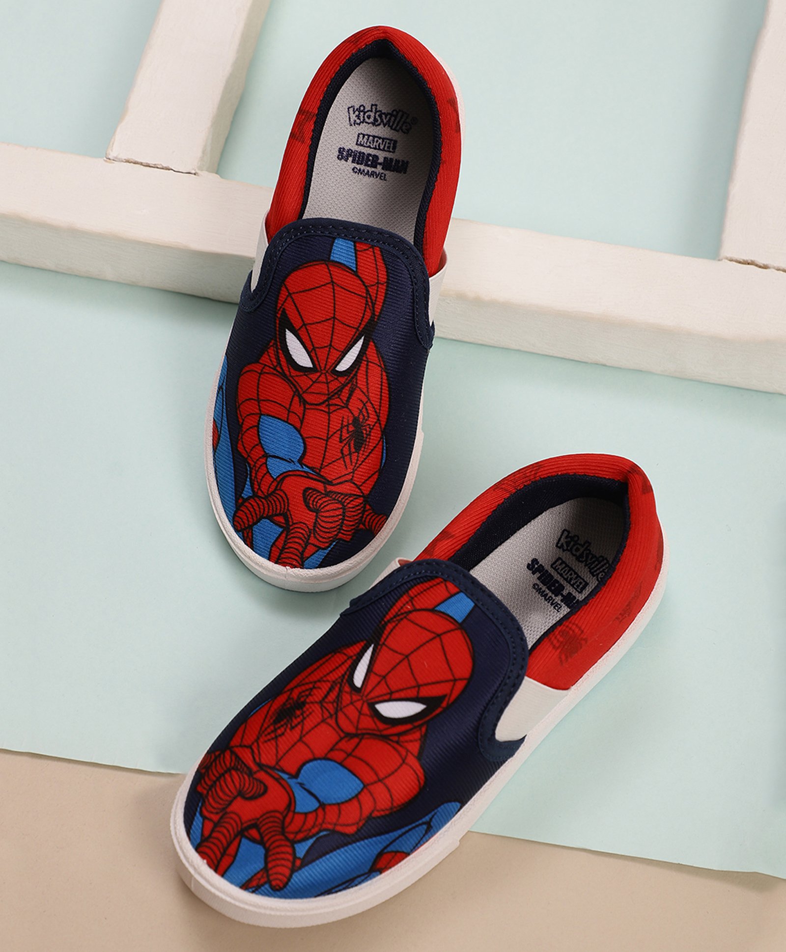 Kidsville Marvel Featuring Spiderman Designed Shoes - Navy Blue-image-11