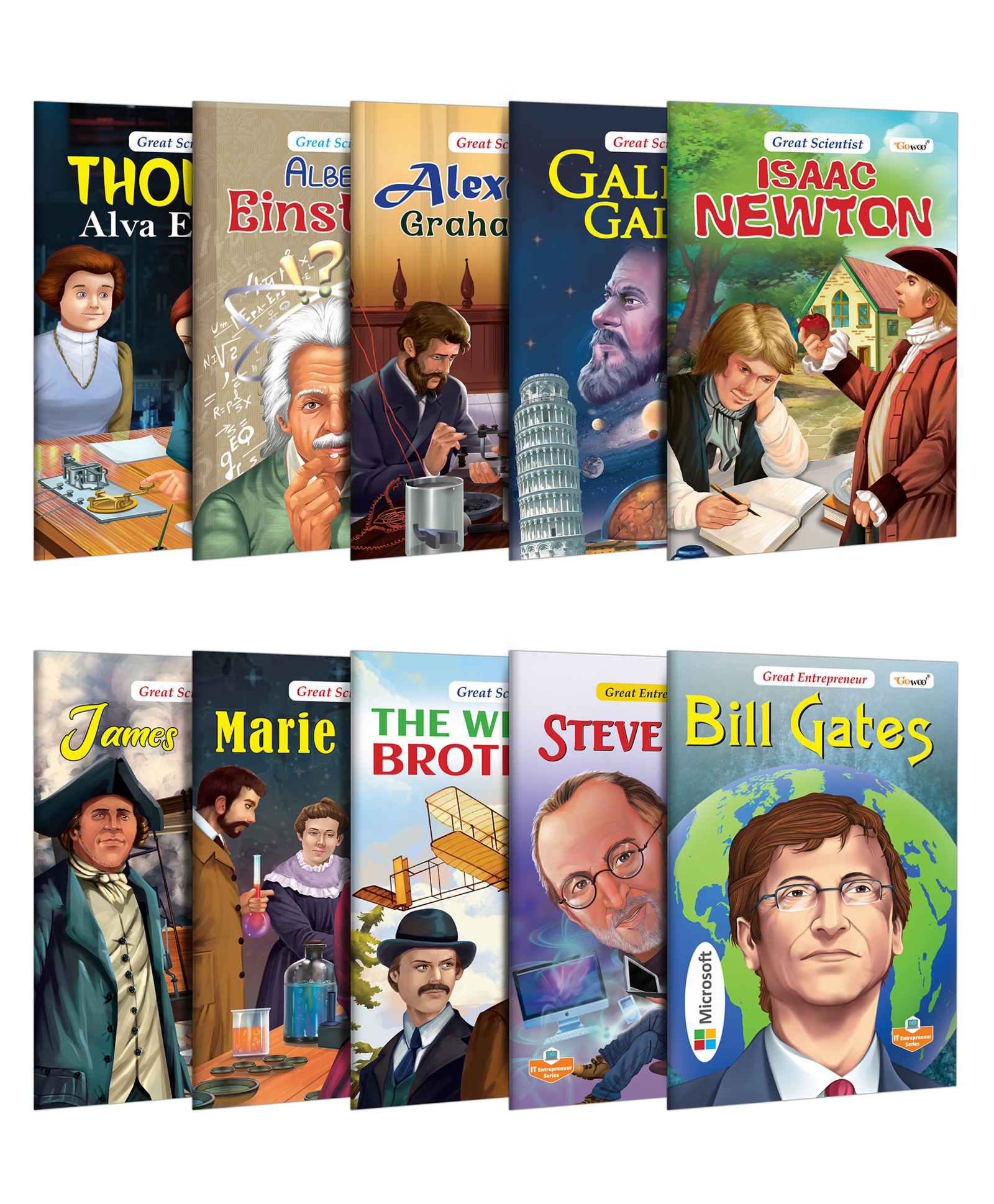 Early Learning Books for Children : Albert Einstein, Issac Newton and more (Great Scientists), Bill Gates and Steve Jobs (Great Entrepreneur) - Children's Books on Great Minds | Combo of 10 Books - English-image-49