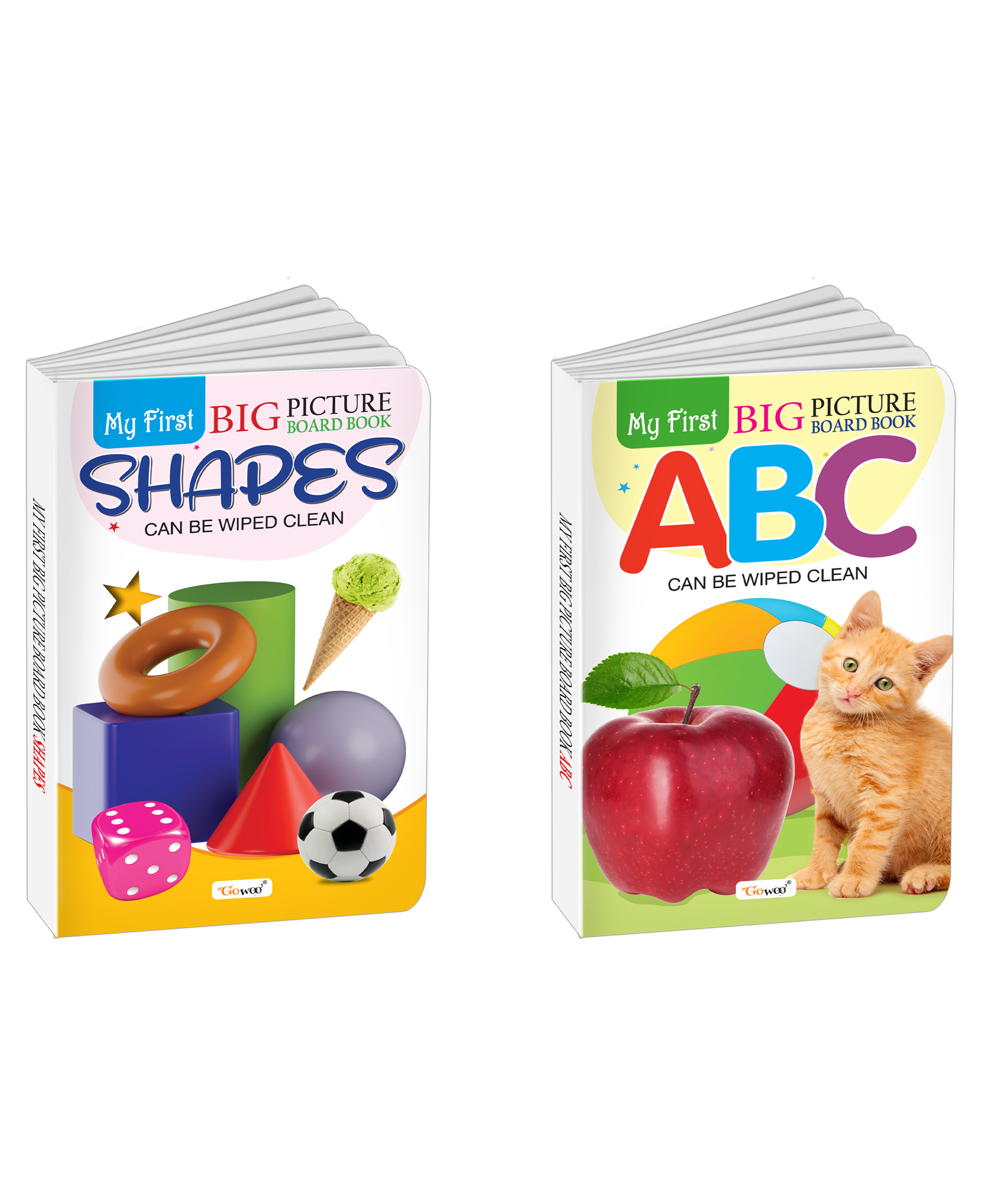 My First Big Picture Board Book ABC and Shapes : Knowledge-building picture books for kids, Preschool educational board book, Kids educational reading books | Pack of 2 board books-image-28