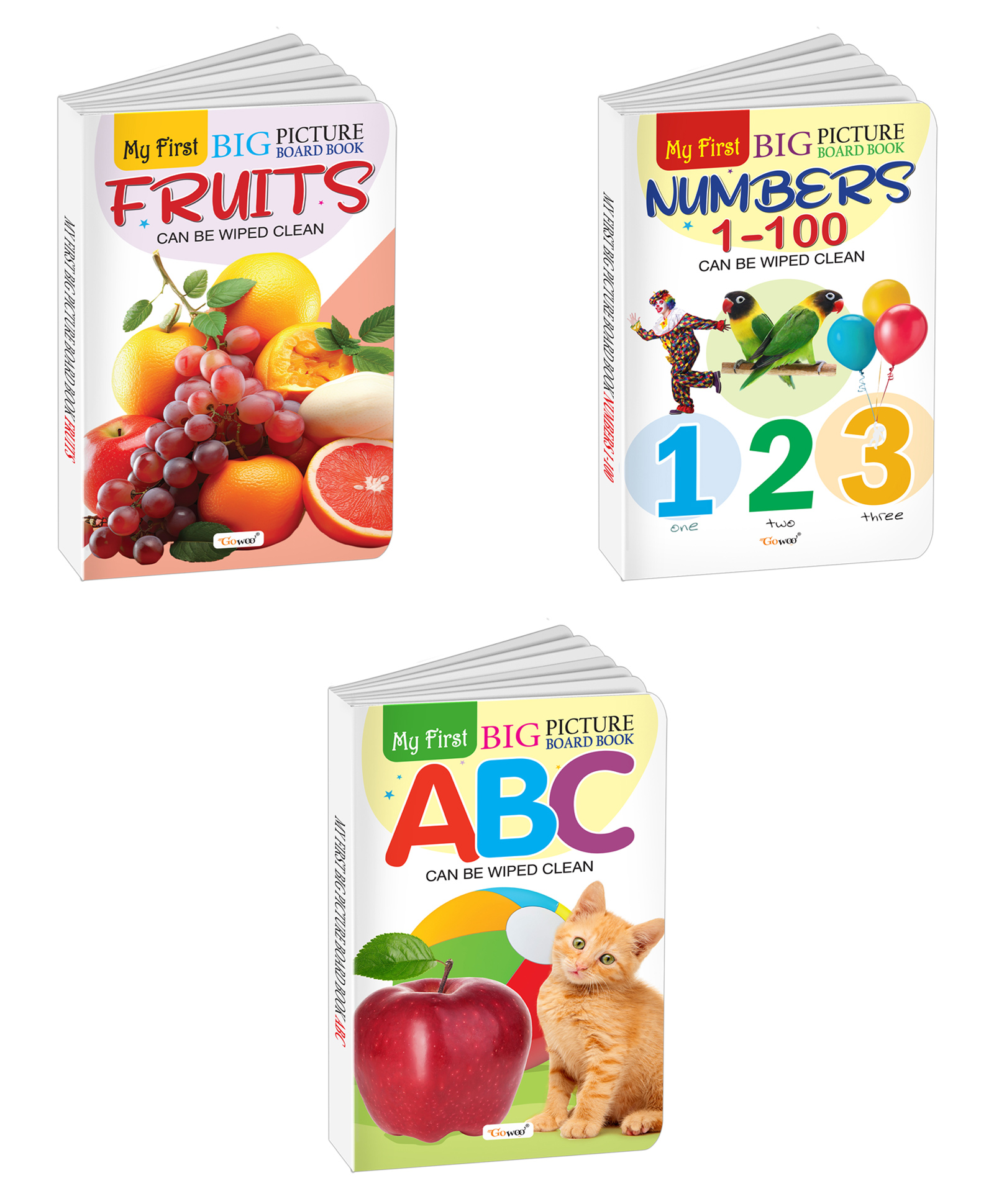 My First Big Picture Board Book ABC, Numbers 1-100 and Fruits : Kids educational board books, Toddler picture books, Early literacy board books | Pack of 3 board books - English-image-24
