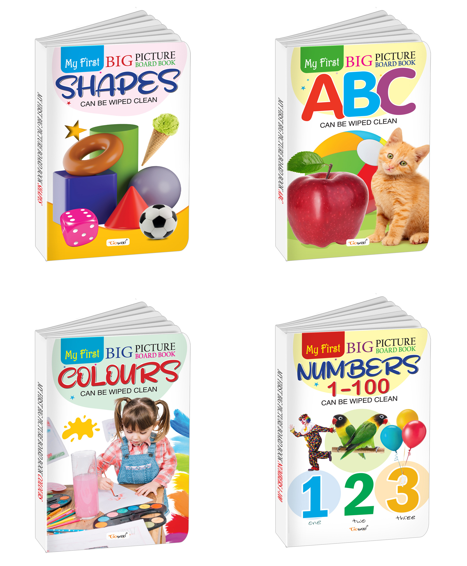 My First Big Picture Board Book ABC, Numbers 1-100, Shapes and Colours : Interactive board books for toddlers, Kids educational picture books, Fun picture books | Pack of 4 board books-image-34