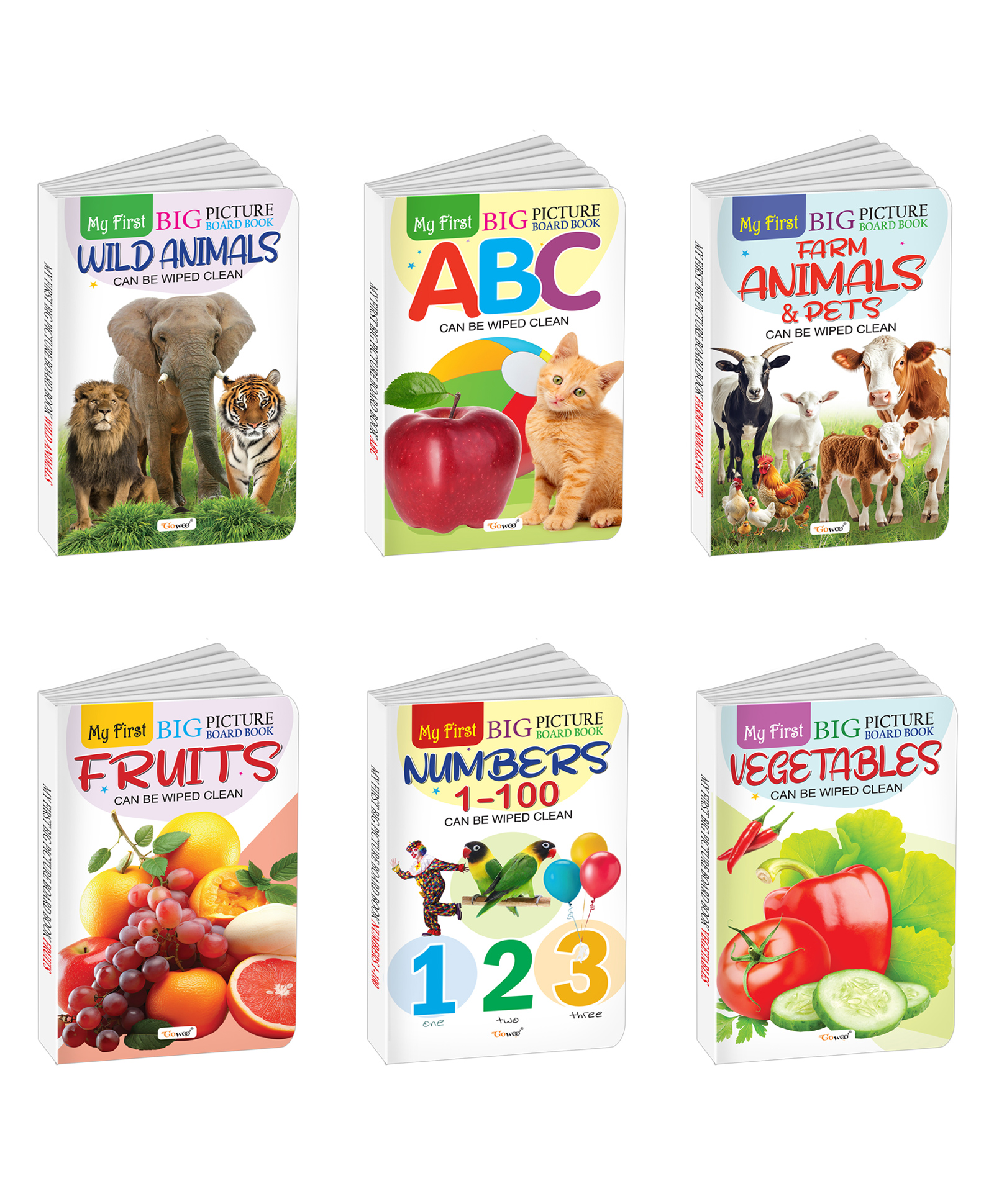 My First Big Picture Board Book ABC, Numbers 1-100, Fruits, Vegetables and more : Picture board books for kids, Educational board books for children | Pack of 6 board books - English-image-43