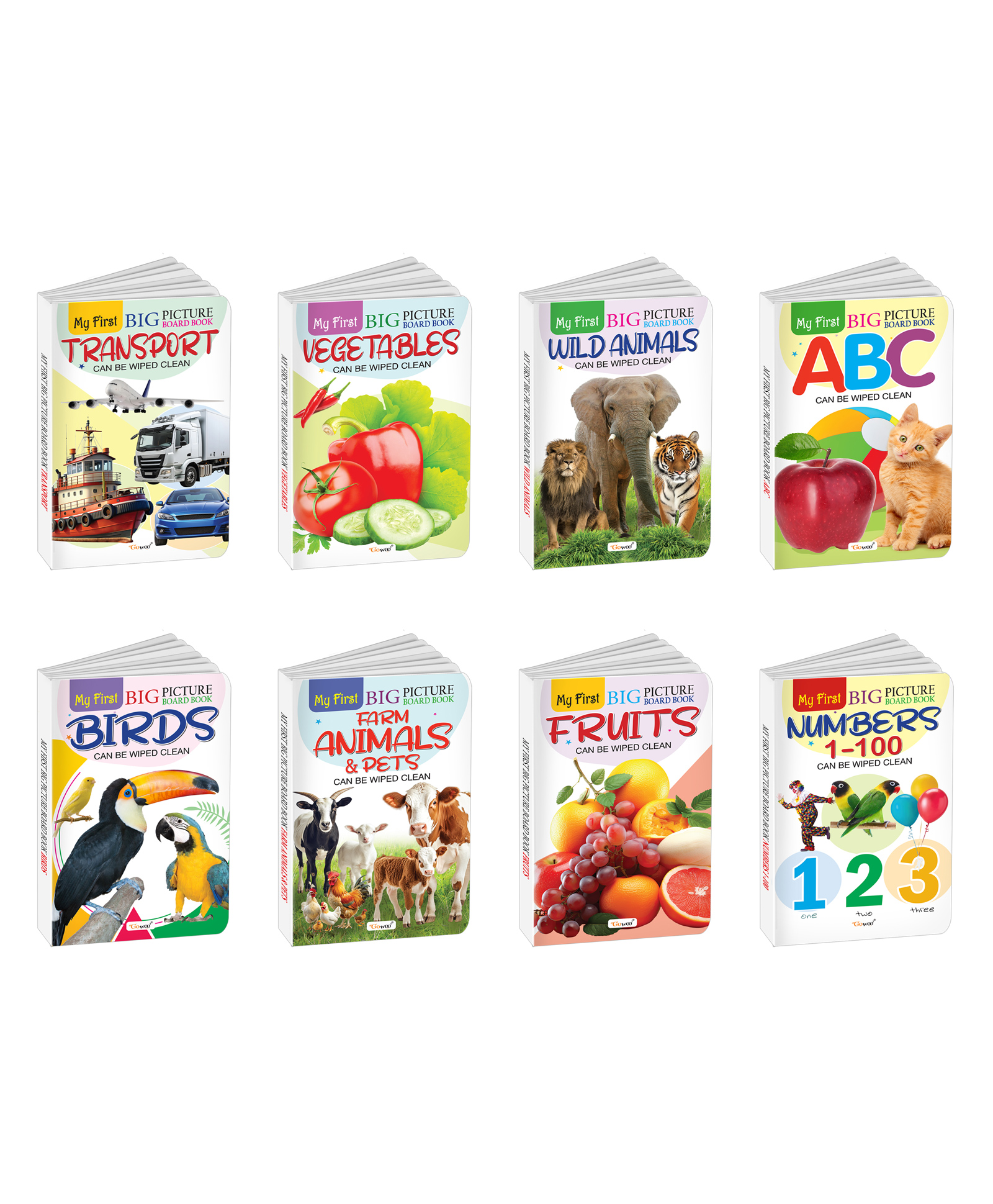 My First Big Picture Board Book ABC, Numbers 1-100, Fruits, Vegetables and more : Picture board books for toddlers, Knowledgeable books for children, Toddler learning books | Pack of 8 board books-image-29