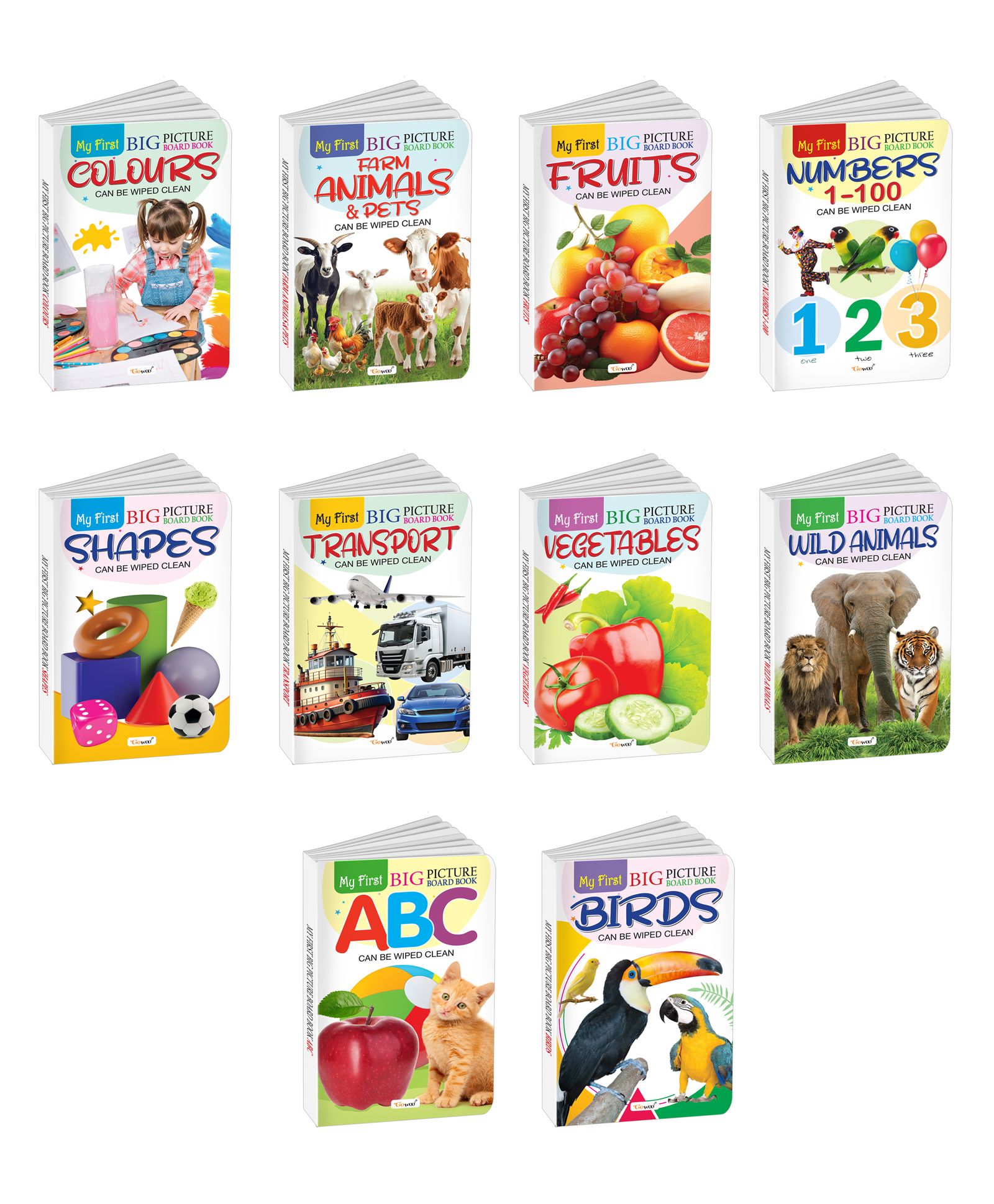 My First Big Picture Board Book ABC, Numbers 1-100, Fruits, Vegetables and more : Fun educational picture books, Best board books for toddlers, Number learning board books | Pack of 10 board books - English-image-26