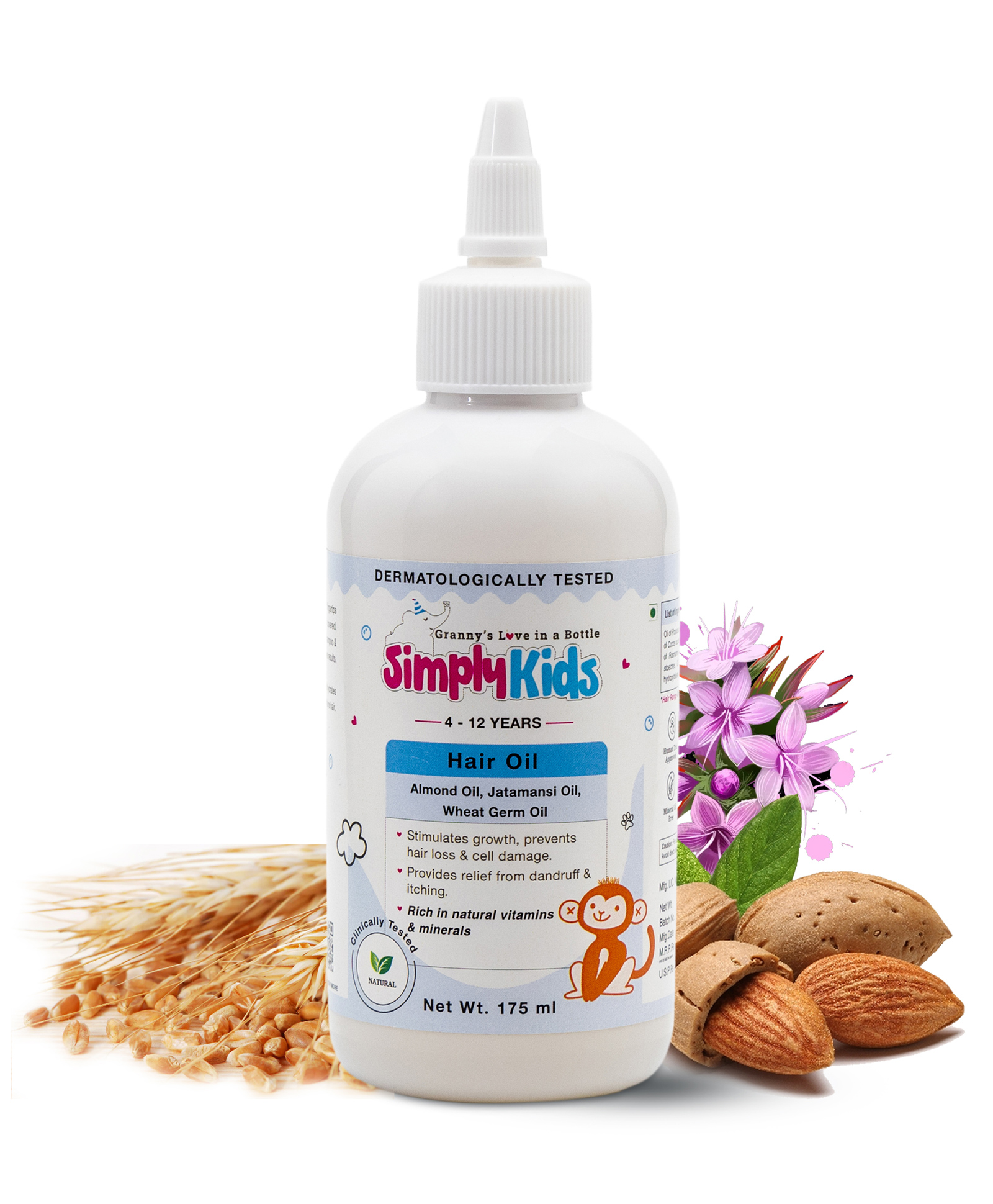 Simply Kids Hair Oil - 4-12 Years - Hydrates & Protects - Clinically Tested, pH Balanced - For all Hair Types - 175ml-picture-13