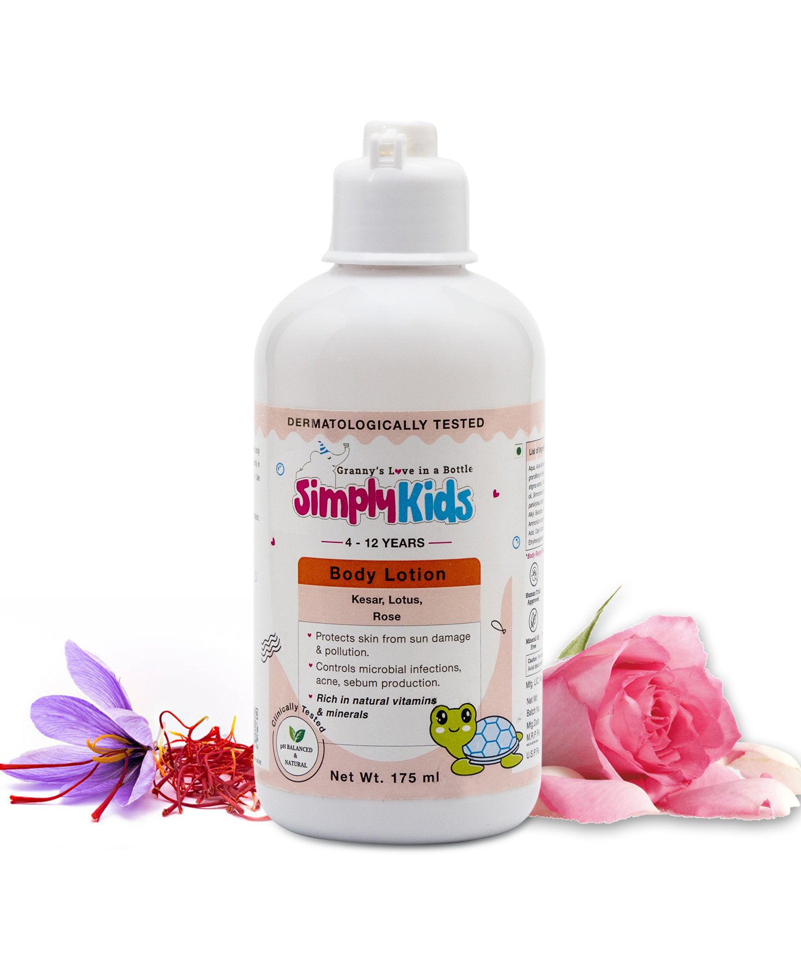 Simply Kids Body Lotion - 4-12 Years - Deep Hydration & Nourishment - No Harmful Chemicals | Safe for All Skin Types - 175ml-image-29