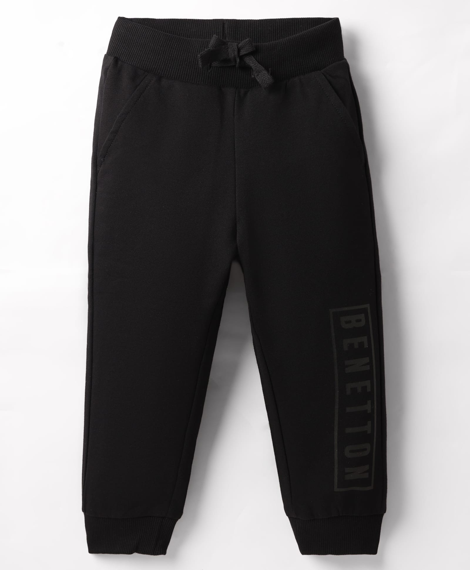 UCB Cotton Knit Full Length Lounge Pant with Brand Name Print - Black-picture-34