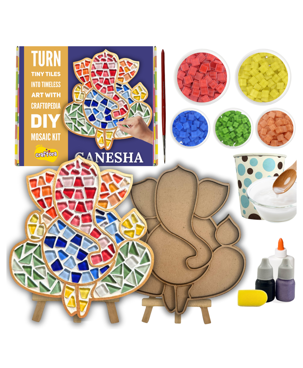 Craftopedia DIY Mosaic Art Kit - Ganesha - Multicolor-image-27