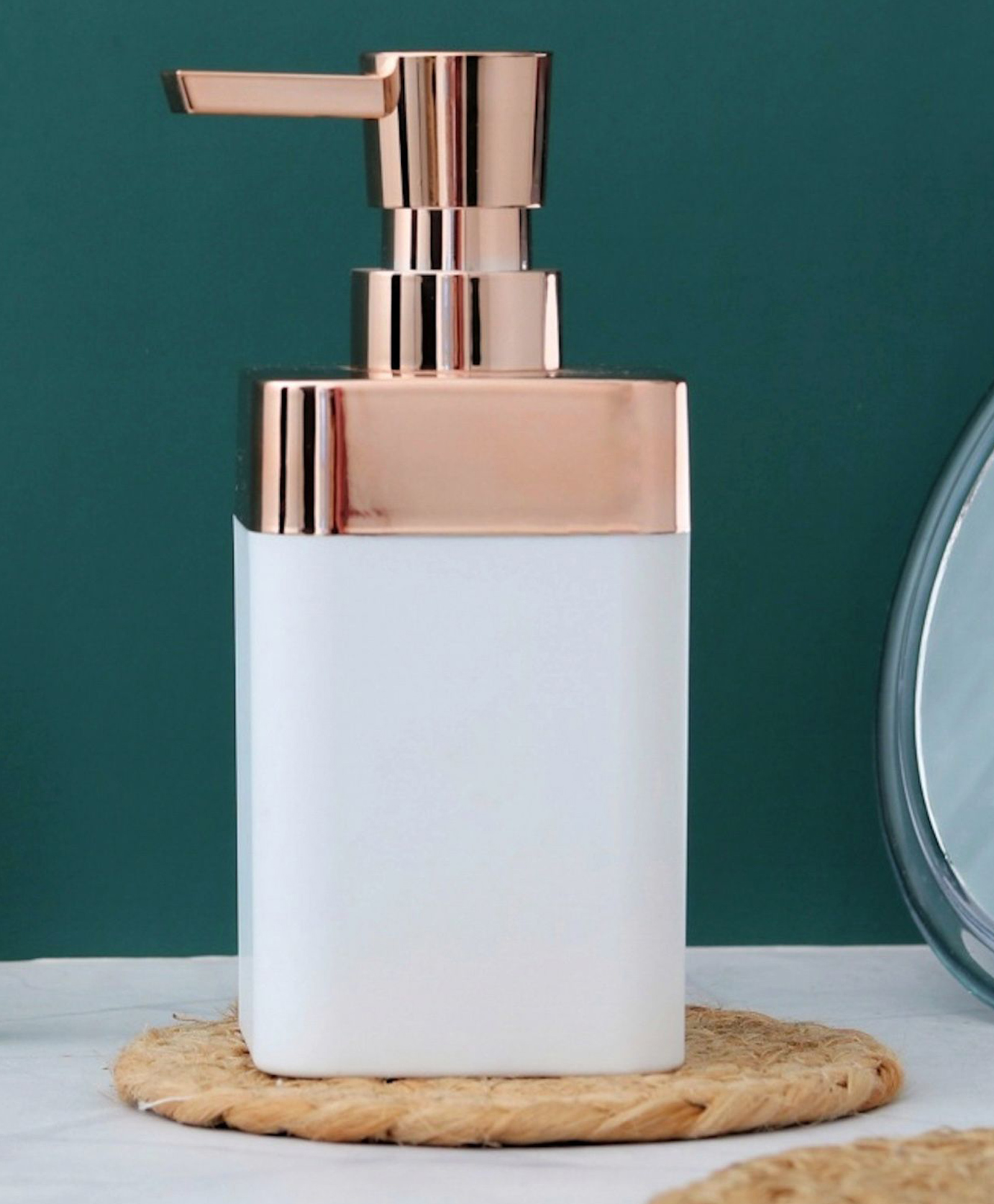 The Procure Store Idyllic Square Liquid Soap Dispenser 325 ml- White-image-3