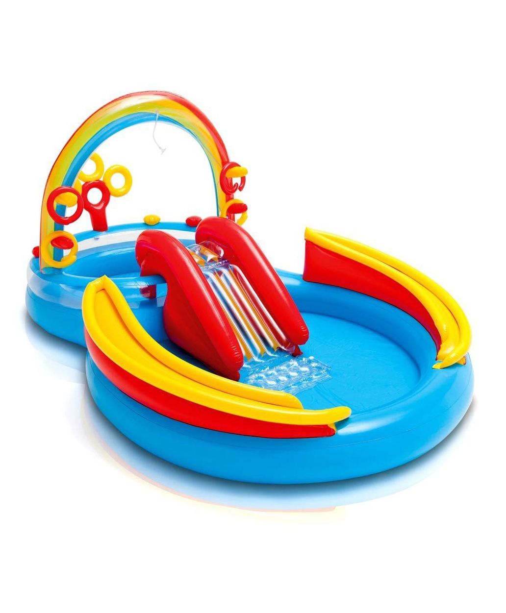 Intex Inflatable Rainbow Ring Water Play Centre Pool - Multi Colour-picture-22