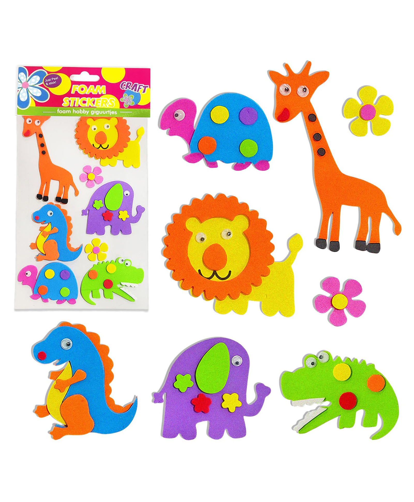 FunBlast Animal Theme 3D Foam Stickers for Kids Multicolor-image-30
