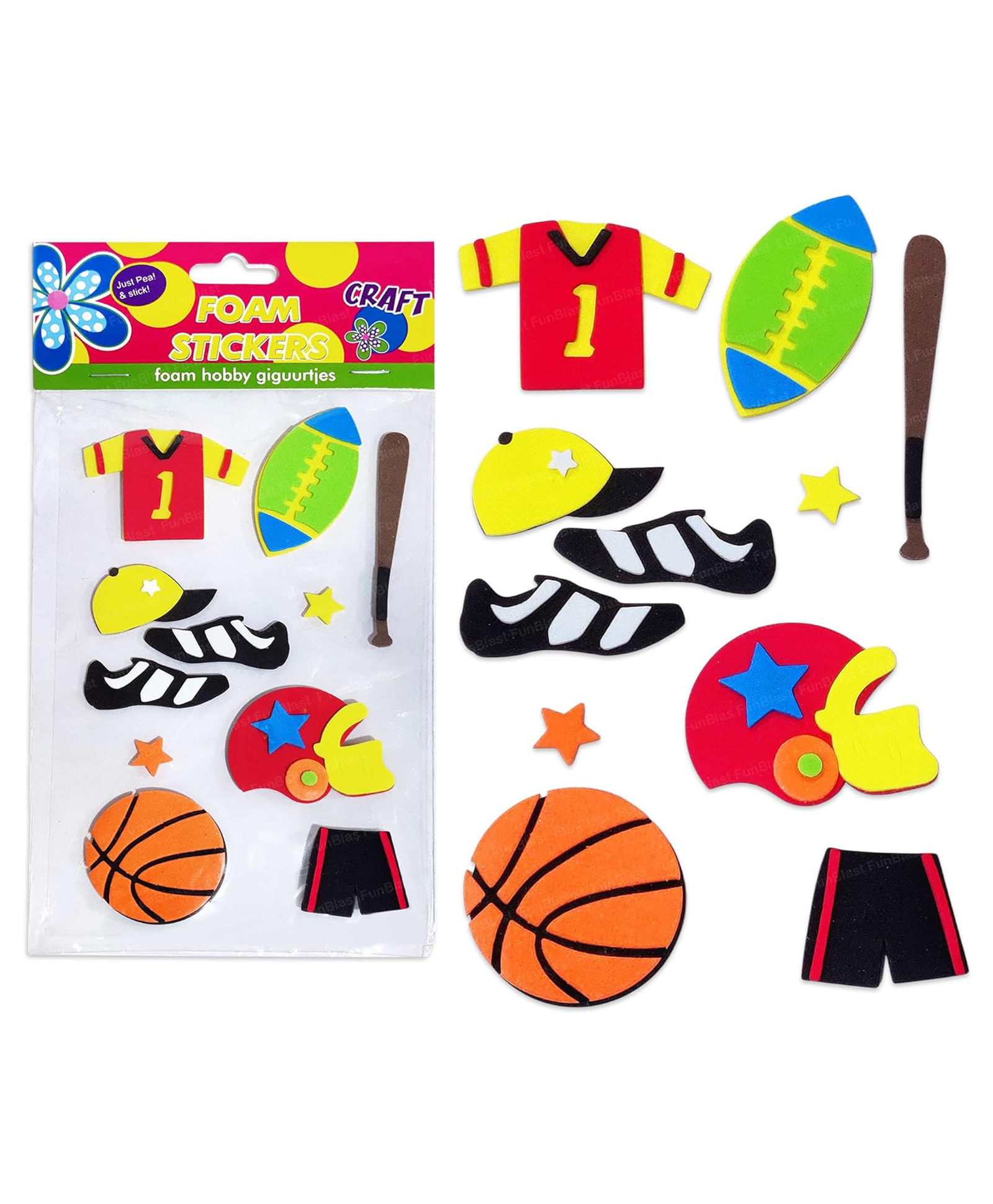 FunBlast Sports Theme 3D Foam Stickers for KidsMulticolor-picture-14
