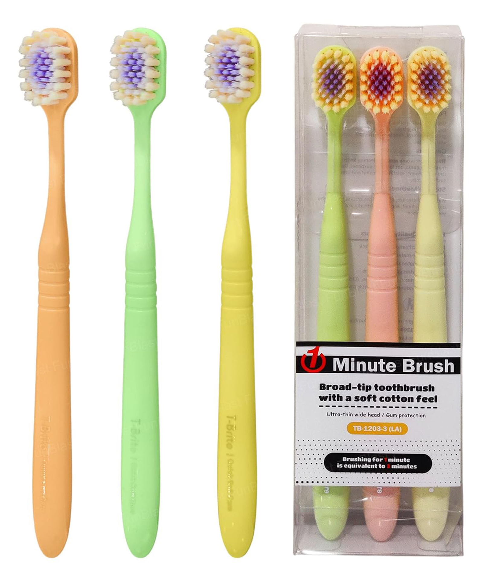 FunBlast Multi Angle Broad Tip Soft Bristles Tooth Brush SetPack of 3 Multicolor-image-15