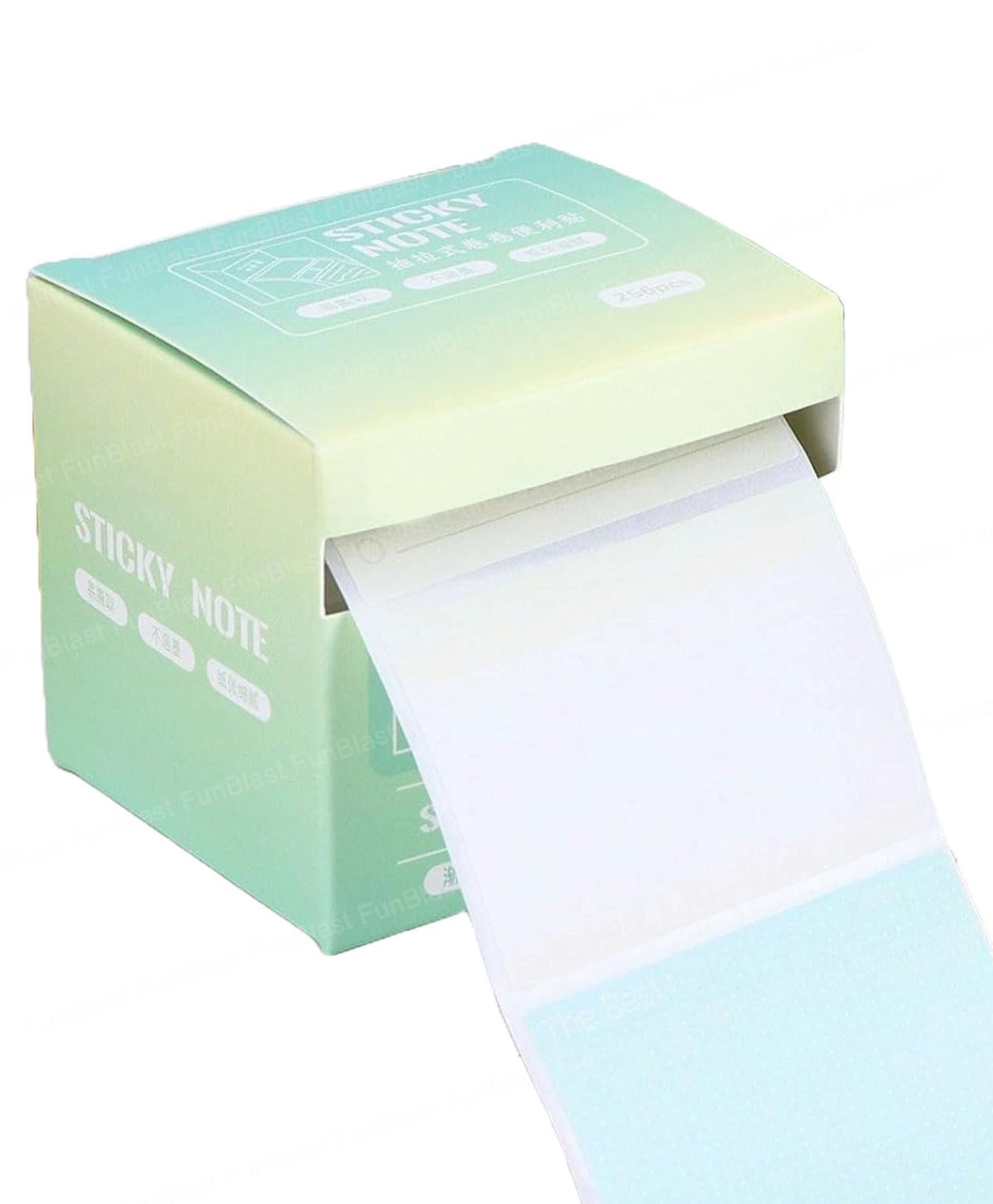 FunBlast Self-Adhesive Mini Sticky Notes Set with Dispenser 256 Pcs Green-image-34