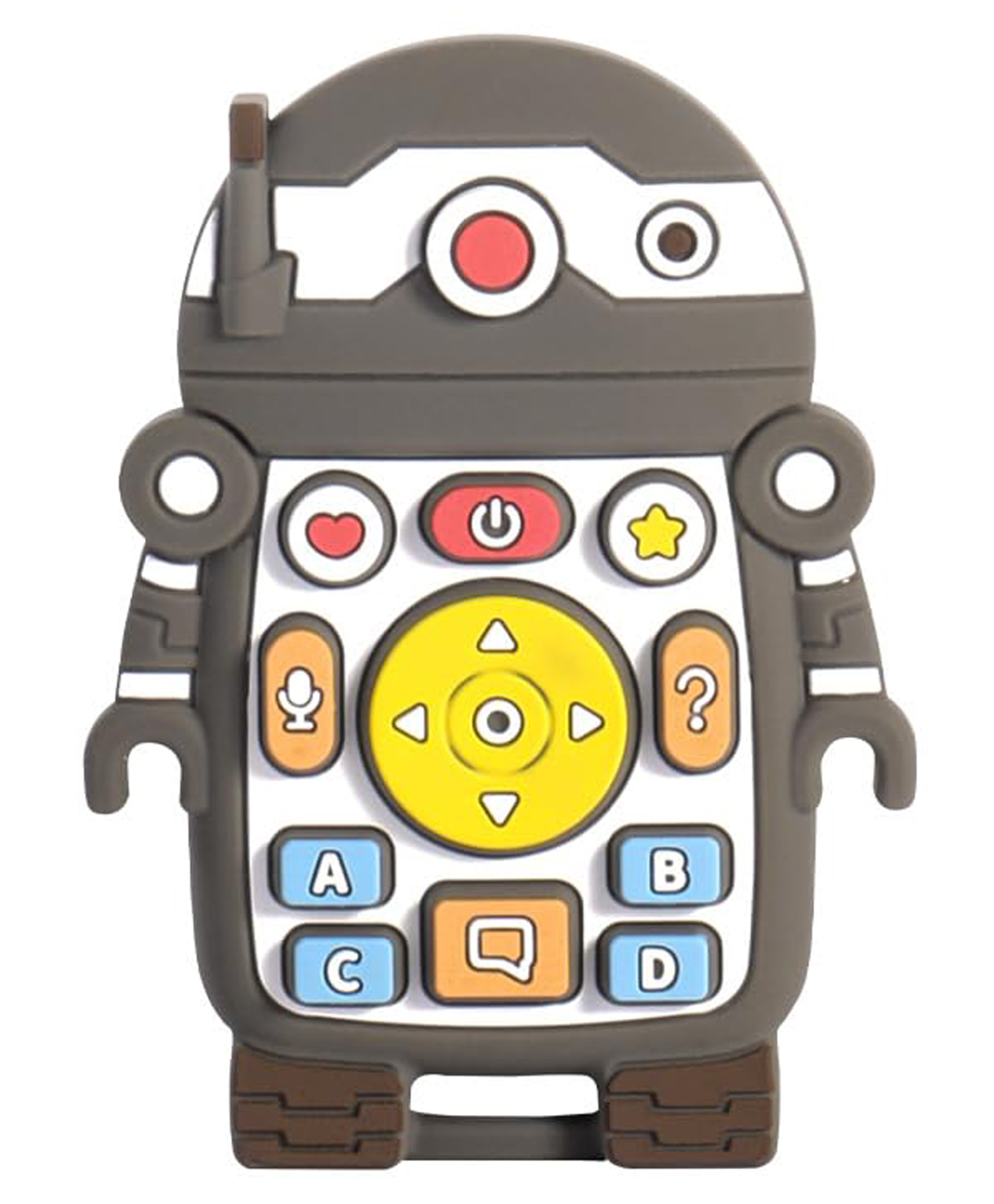 FunBlast Robot Shaped Silicone Teether Toy for BabiesPack of 1 Grey-picture-6